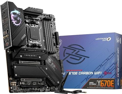 MSI MPG X670E CARBON WIFI Motherboard AMD Ryzen 7000 Series AM5 Compatible X670