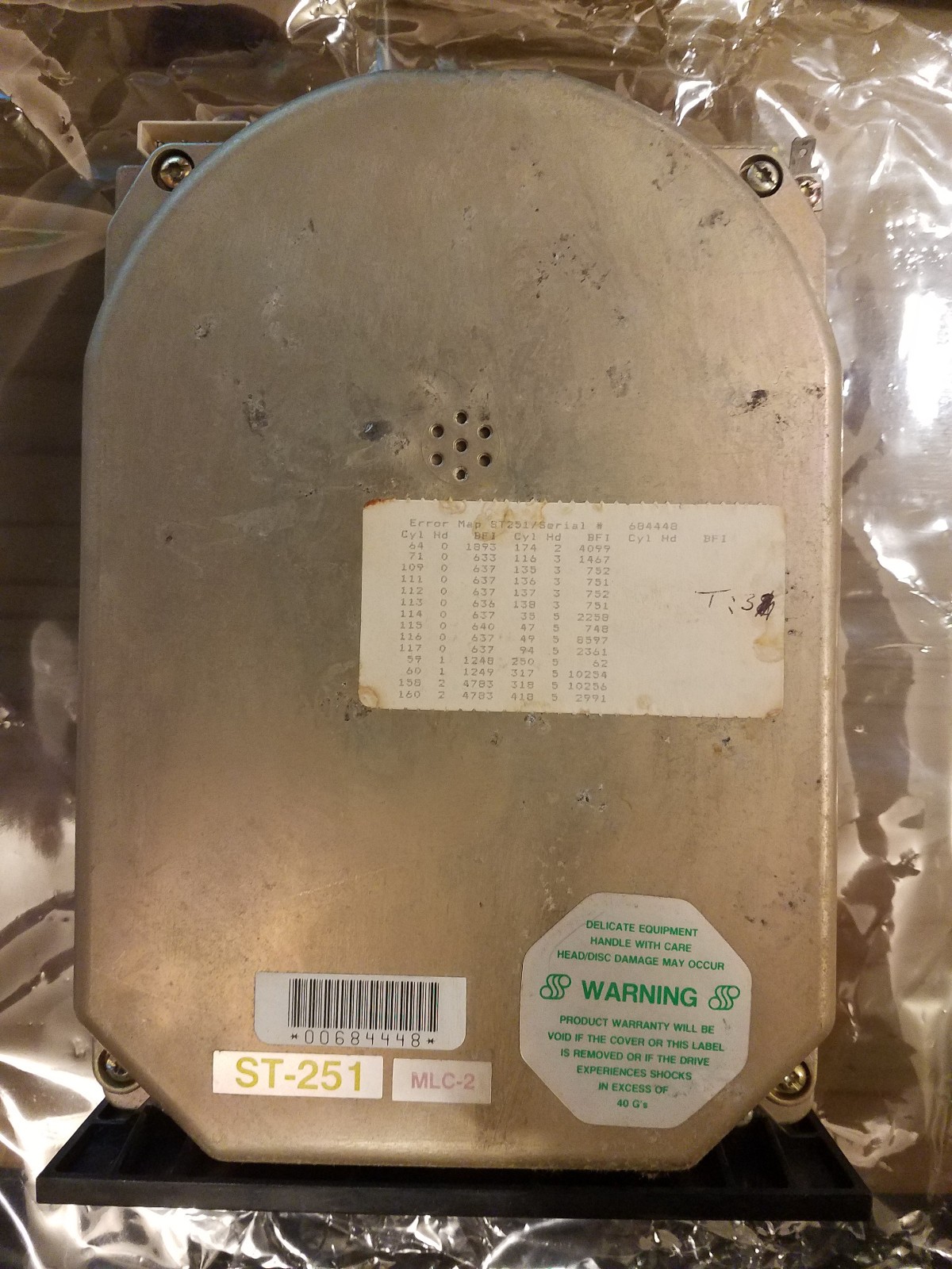 Seagate ST-251 42.8 MB MLC 2 5.25" HDD 52648-001 72592-450