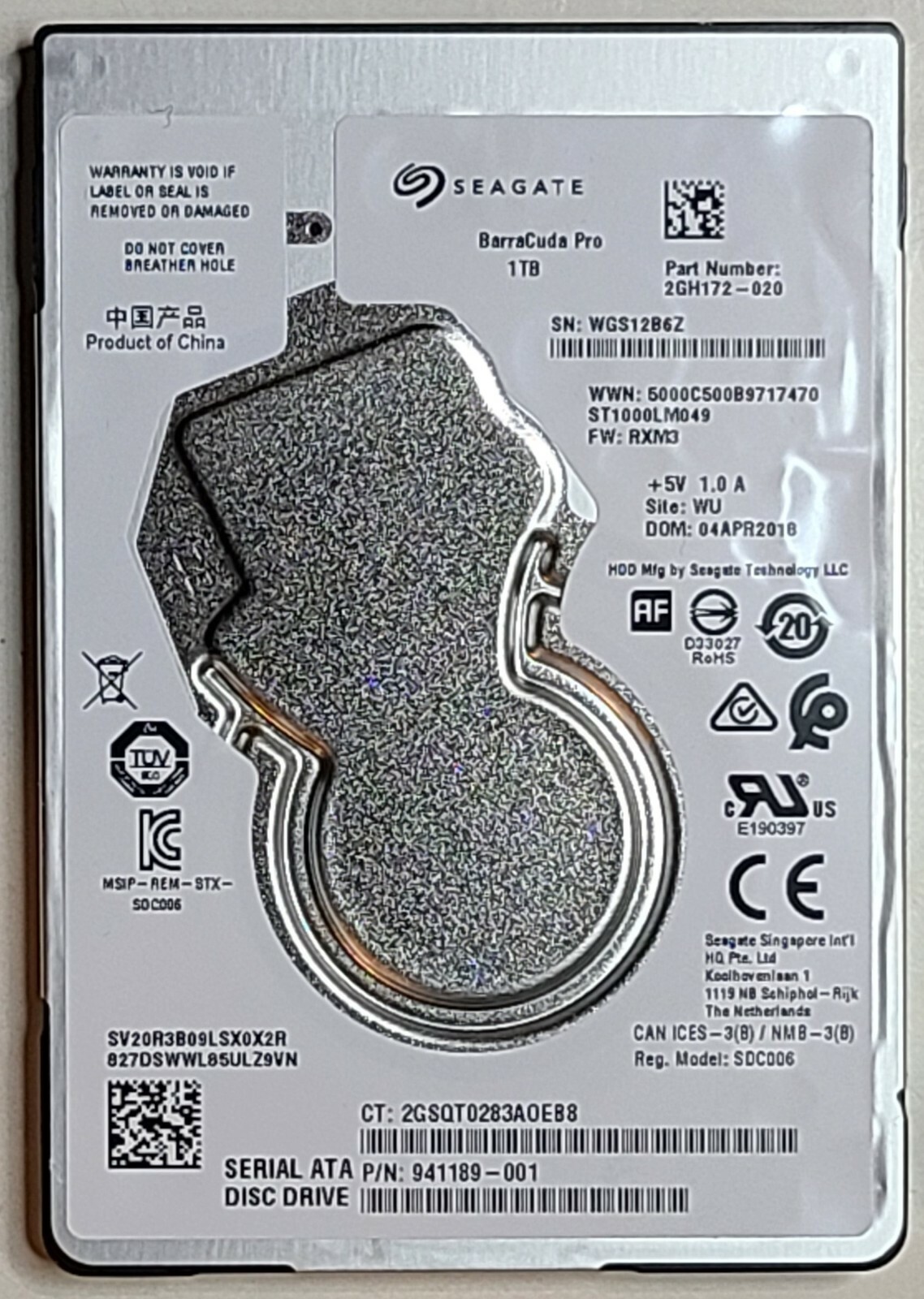 NEW Original HP 15M-BP112DX 1TB Hard Drive 766457-857 Seagate ST1000LM049 7200rp