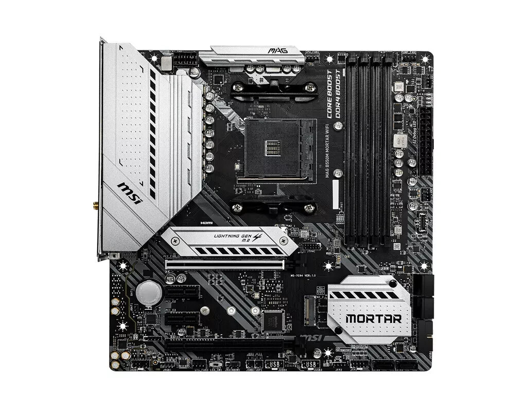 MSI MAG B550M MORTAR WIFI DDR4 AM4 AMD B550 Micro-ATX Wi-Fi 6E Motherboards