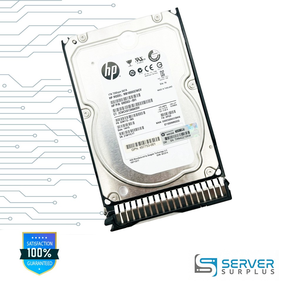 HP MB1000GCWCV 1TB SATA 7.2K 3.5 in Enterprise HDD | 695503-001 | ST1000NM0033