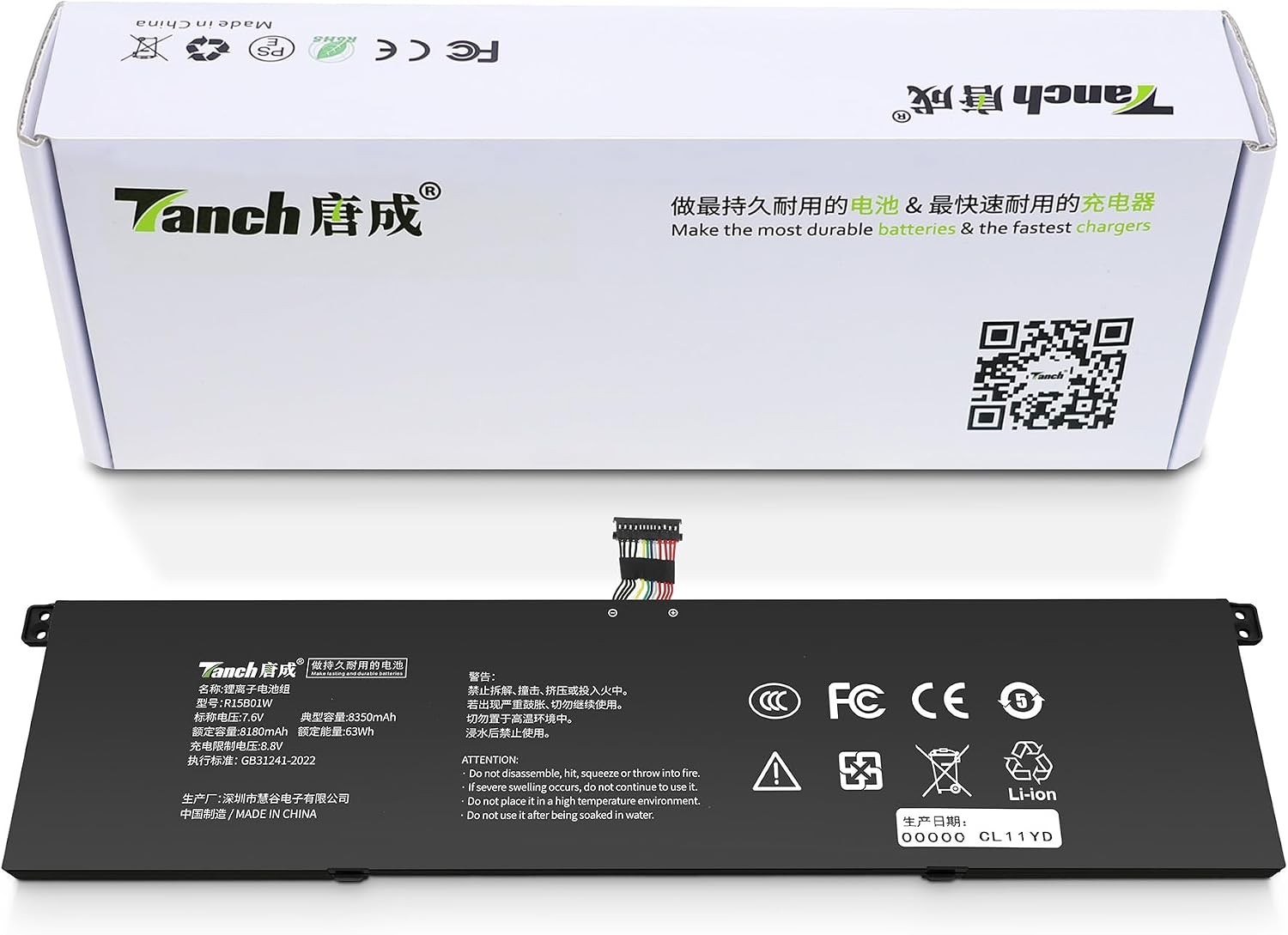 New Genuine R15B01W Battery for Xiaomi Mi Notebook Air 15.6" Inch Pro GTX I5 I7