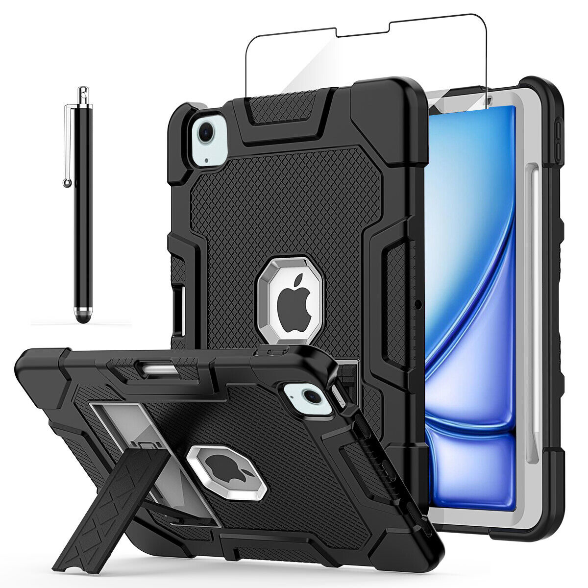 For iPad Air 5th/4th Generation Case Tough Shockproof Heavy Duty Kickstand Cover