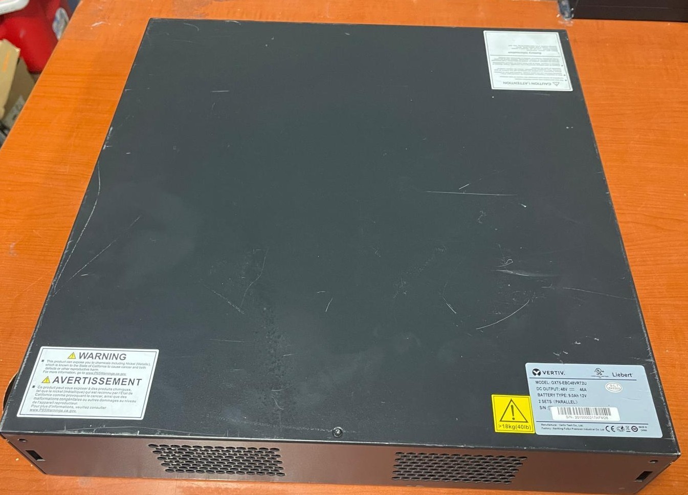 Vertiv Liebert GXT5-EBC48VRT2U External Battery Cabinet 48V UPS – NO BATTERIES