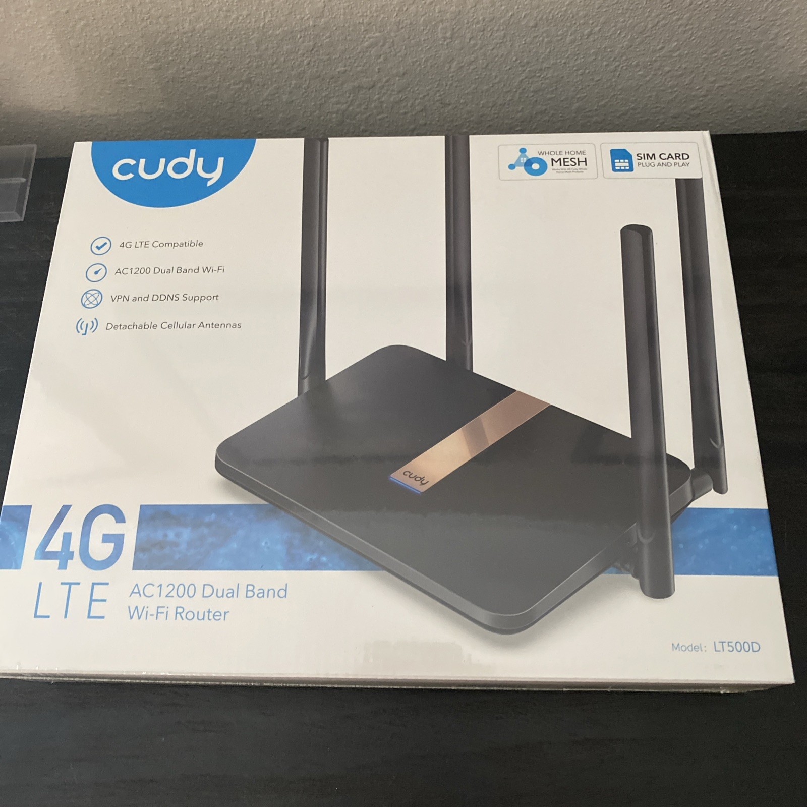 CUDY LT500D AC1200 Dual Band Unlocked 4G LTE 4-Port WiFi Router