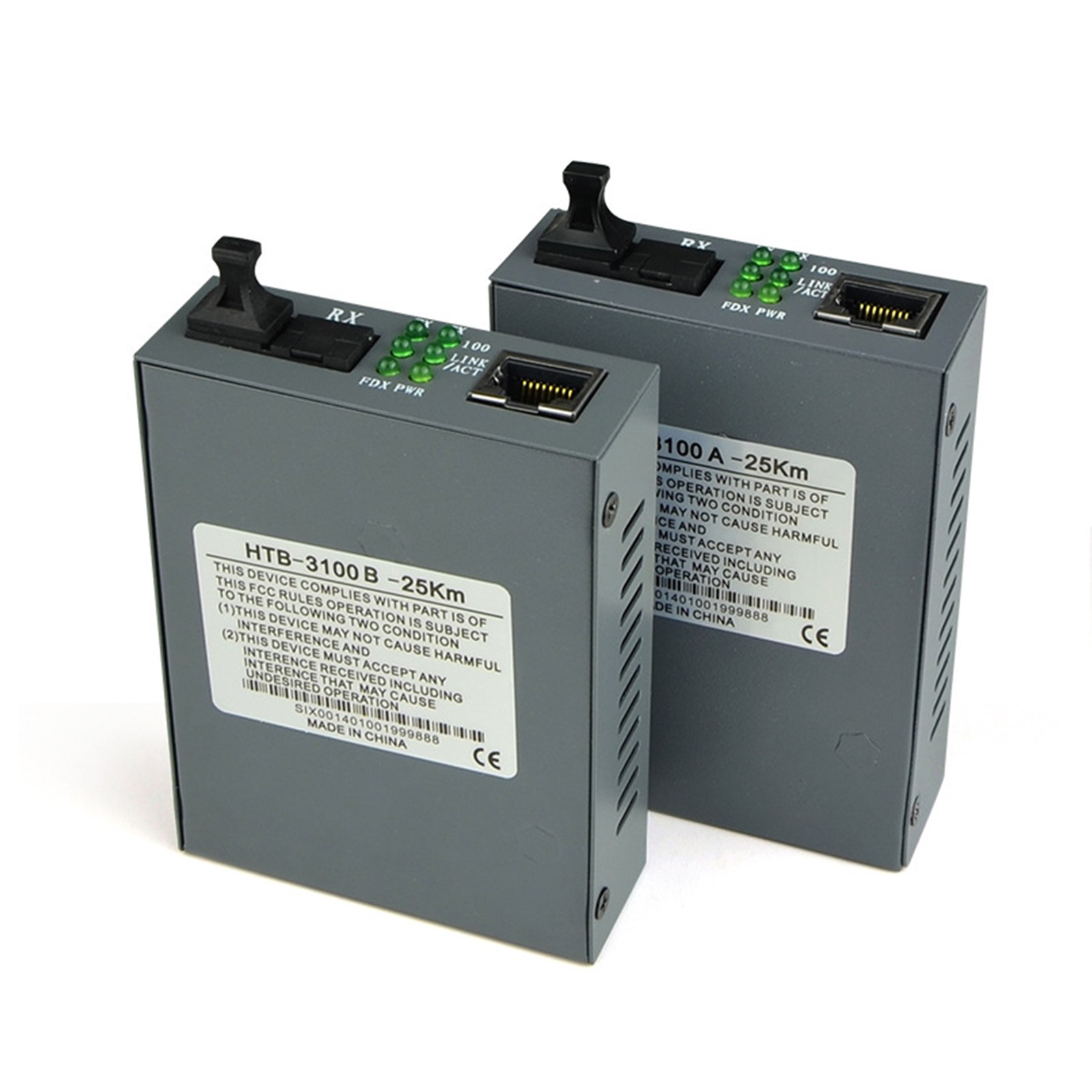 Premium 10/100Mbps Ethernet to Fiber Optic Media Converters - Singlemode 25Km