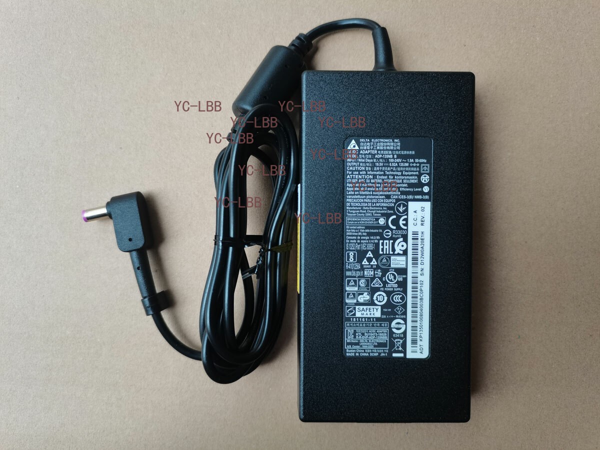 19.5V 6.92A 135W ADP-135NB B Acer Nitro 5 AN515-44-R99Q Charger Adapter