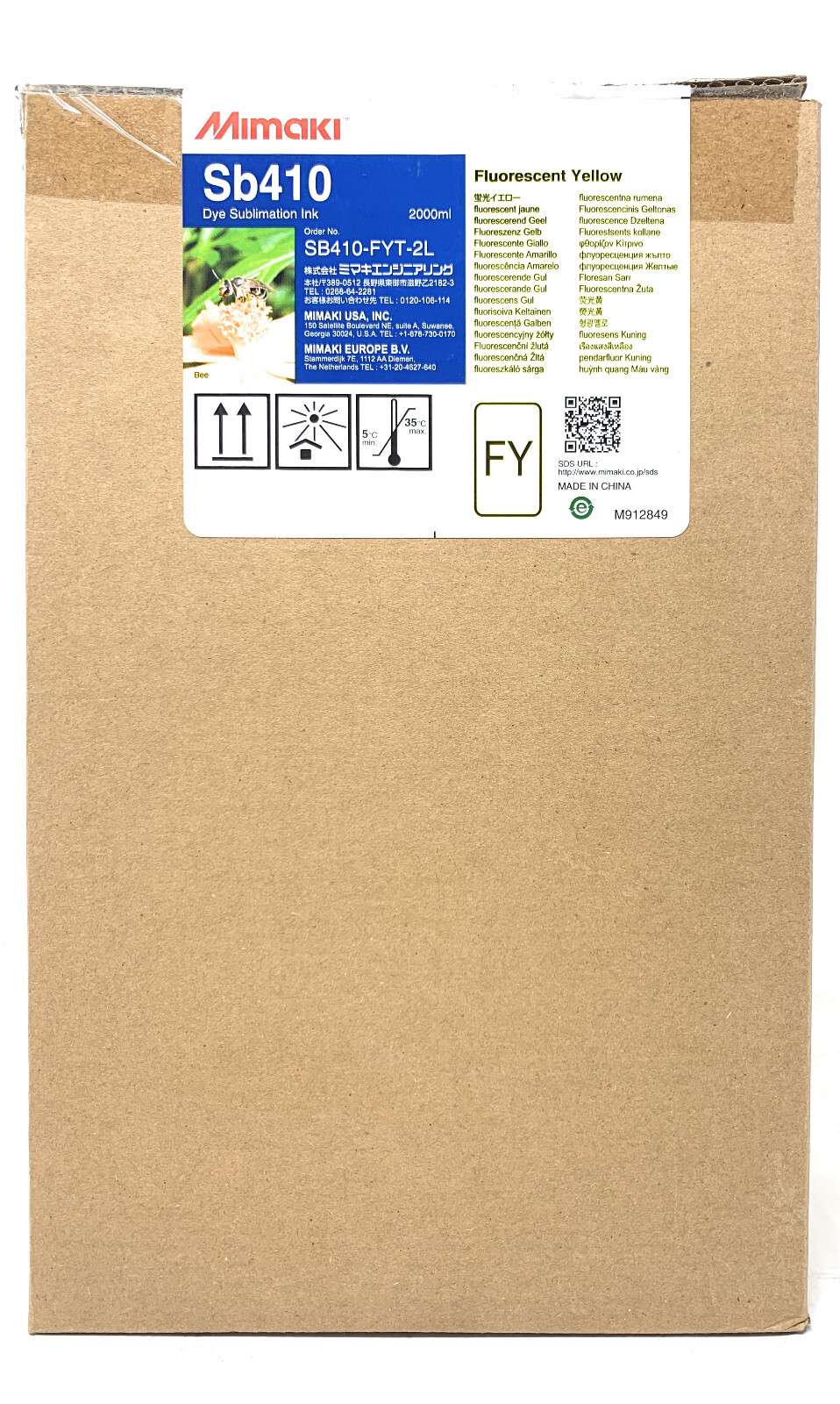 Mimaki SB410-FYT-2L SB410 For TS300P-1800 Fluorescent Yellow [06/2018]