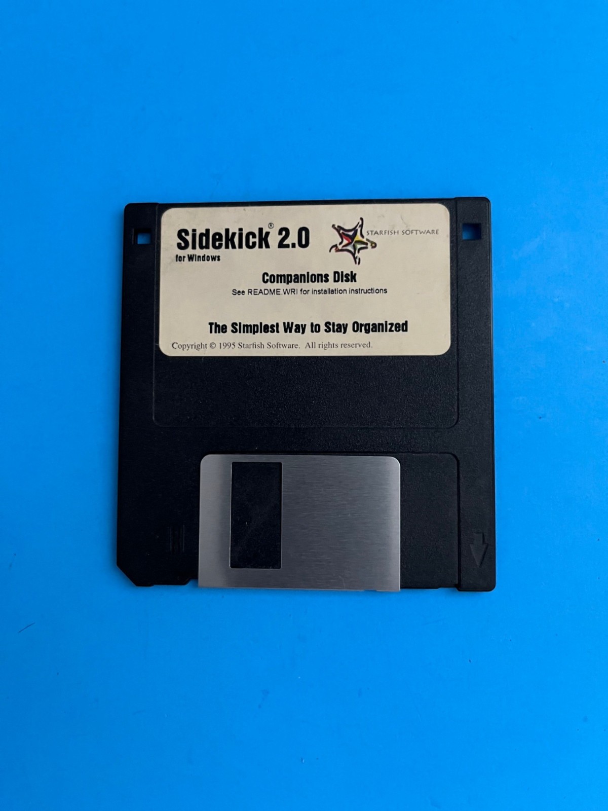 3.5-inch Sidekick 2.0 Companions Disk for Windows produced by Starfish Software