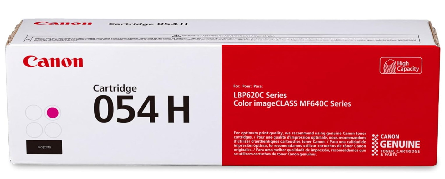 Canon 054H Magenta Toner Genuine OEM High Yield 2300 Pages New