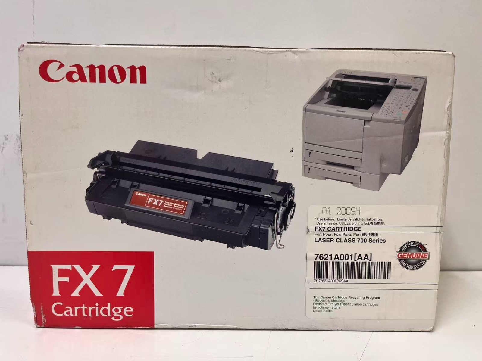 Origina Canon FX7 (7621A001AA) Black Toner for LC710, LC720I, LC730I Series OEM
