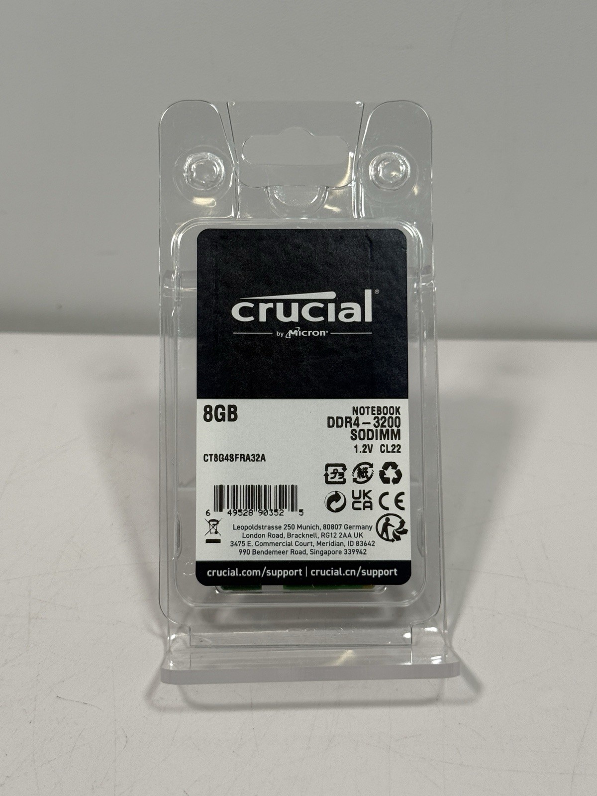 Crucial 8GB DDR4-3200 SODIMM Laptop Memory (CT8G4SFRA32A) Brand New