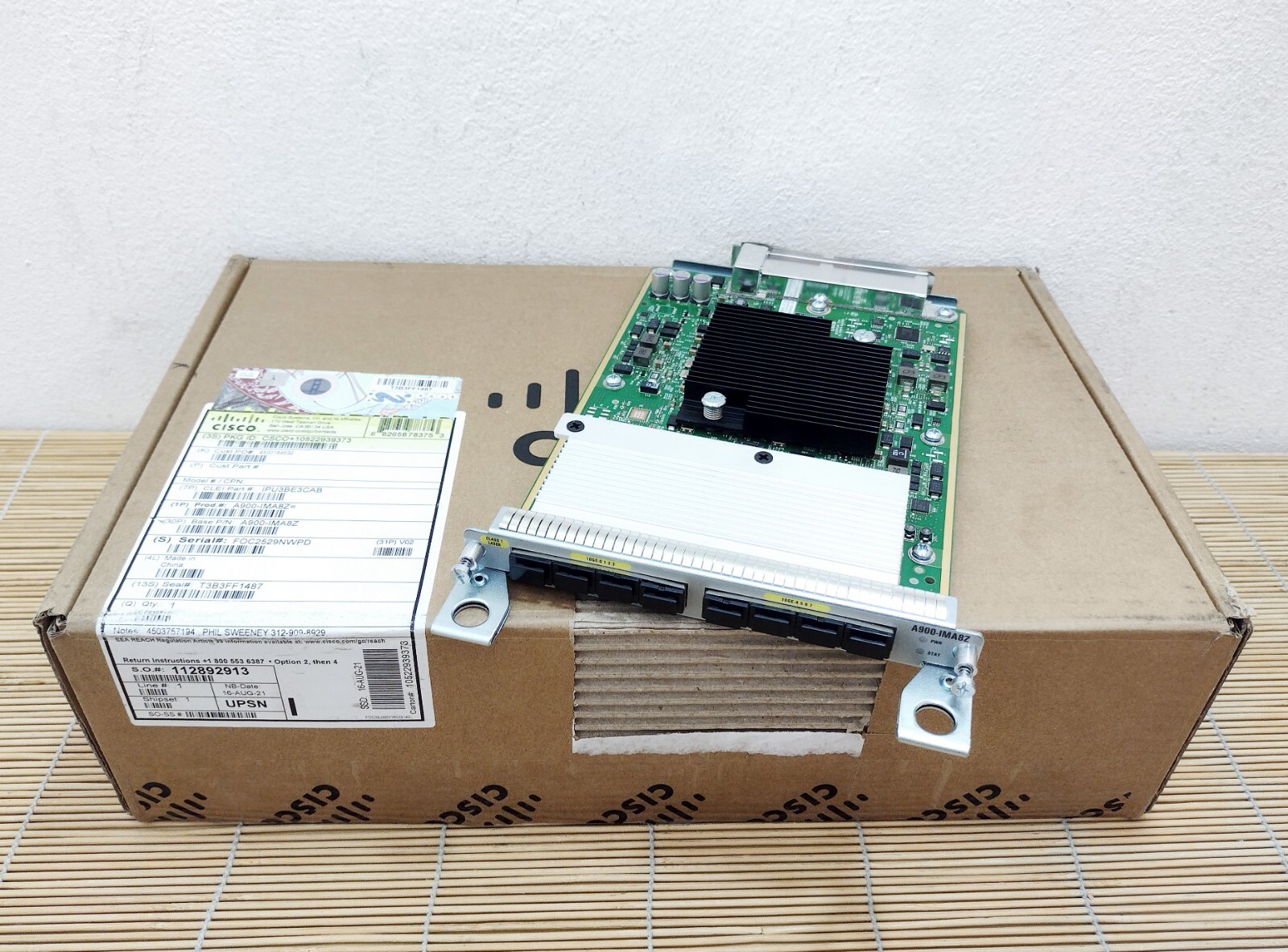 NEW Cisco A900-IMA8Z ASR 900 8 port 10GE SFP+ Interface Module NEW Other Tested