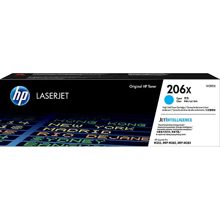 HP 206X High Yield Cyan Original LaserJet Toner Cartridge, W2111X