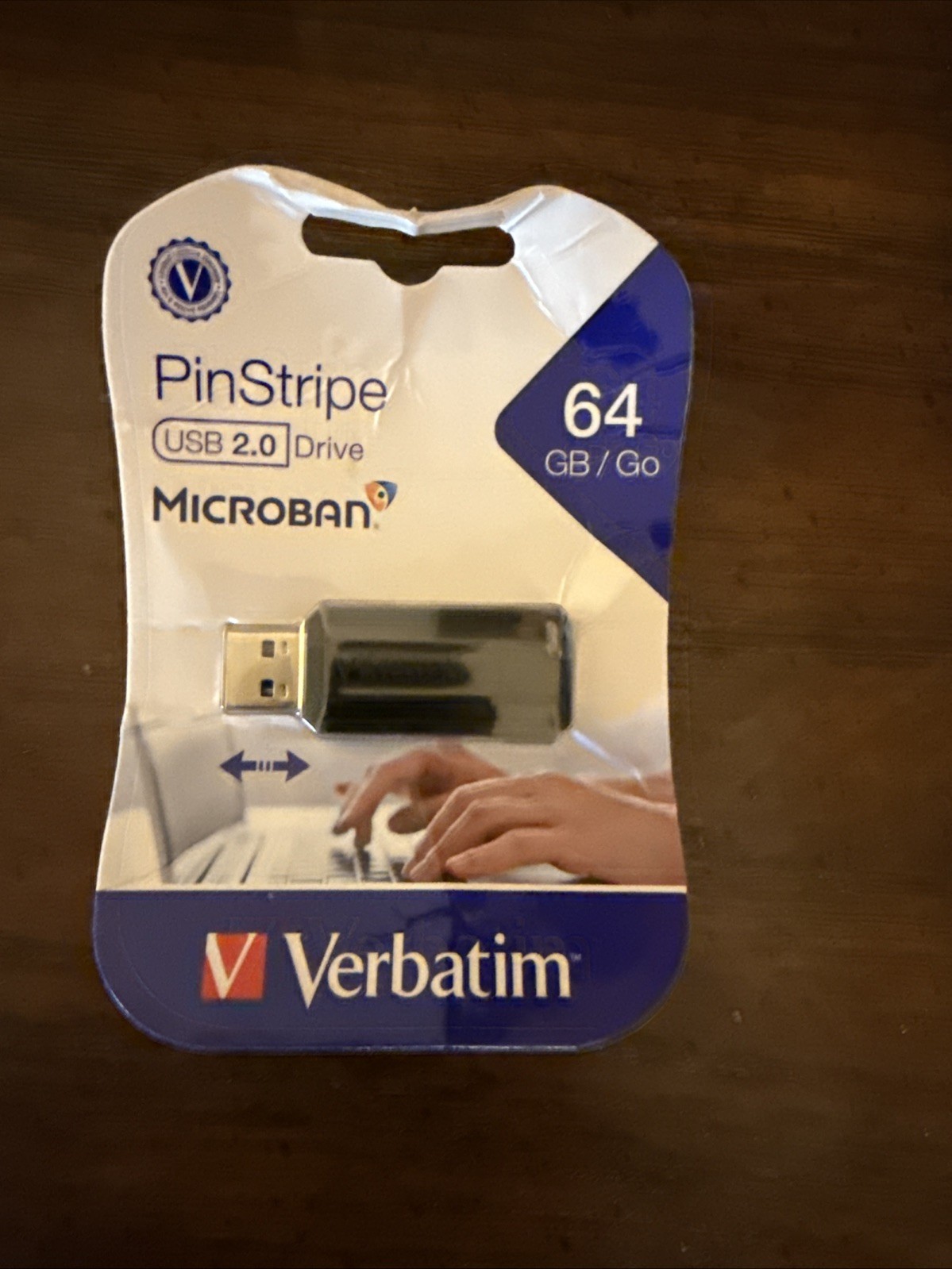 Verbatim PinStripe 64 GB USB  3.2 Gen 1 flash Drive.  new in Package