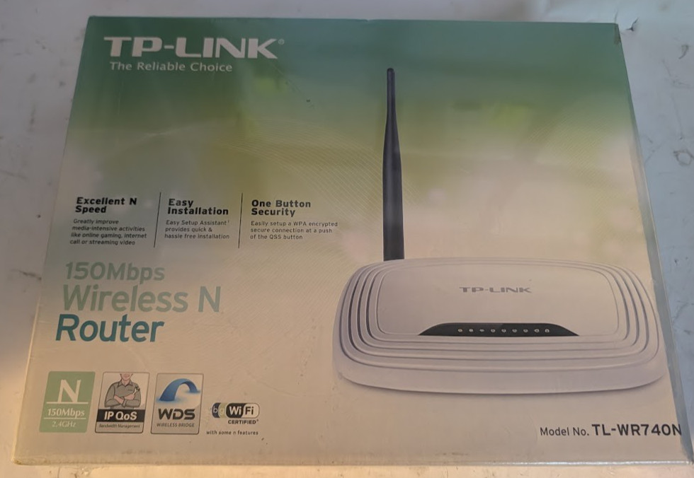 TP-LINK TL-WR740N WIRELESS N150 HOME ROUTER 150MBPS WIFI WPS BUTTON NEW SEALED