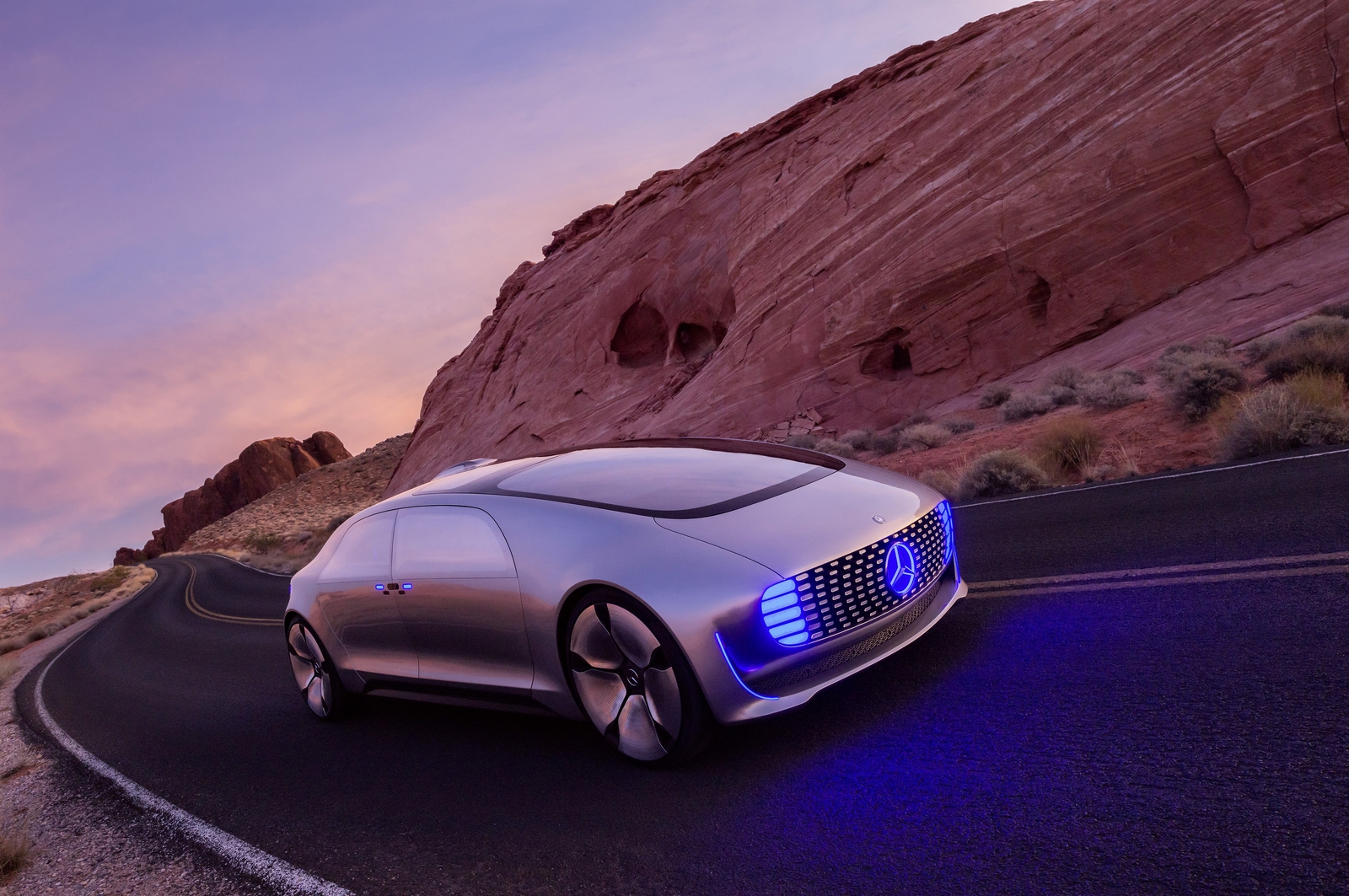Cars 2015 mercedes benz f015 luxury motion electric Desk Mat Stitched
