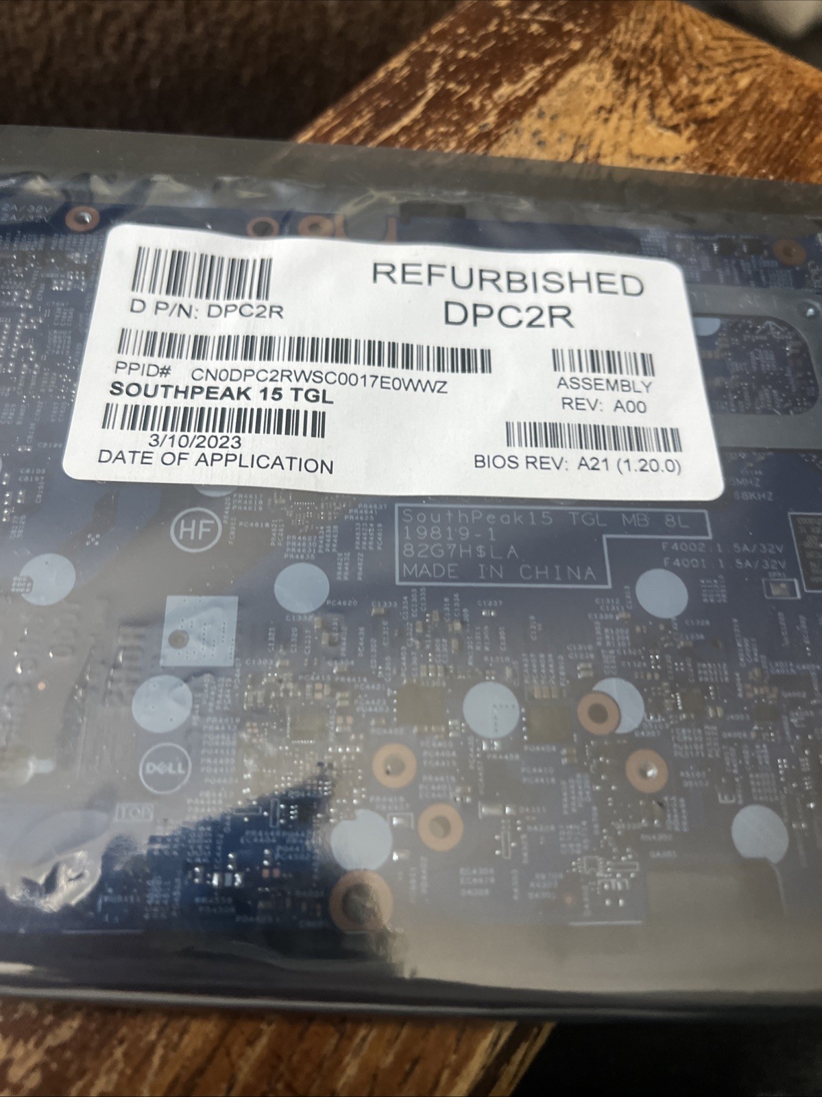 Dell Latitude 5520 15.6" OEM Intel i5-1145G7 2.6GHz Motherboard DPC2R 0DPC2R