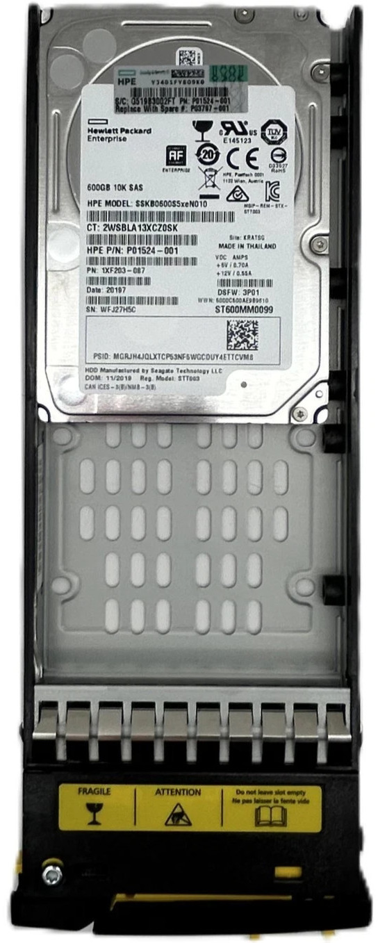 HP P03797-001 P01524-001 ST600MM0099 600GB SAS 6G 10K SFF 2.5 HDD Server Drive