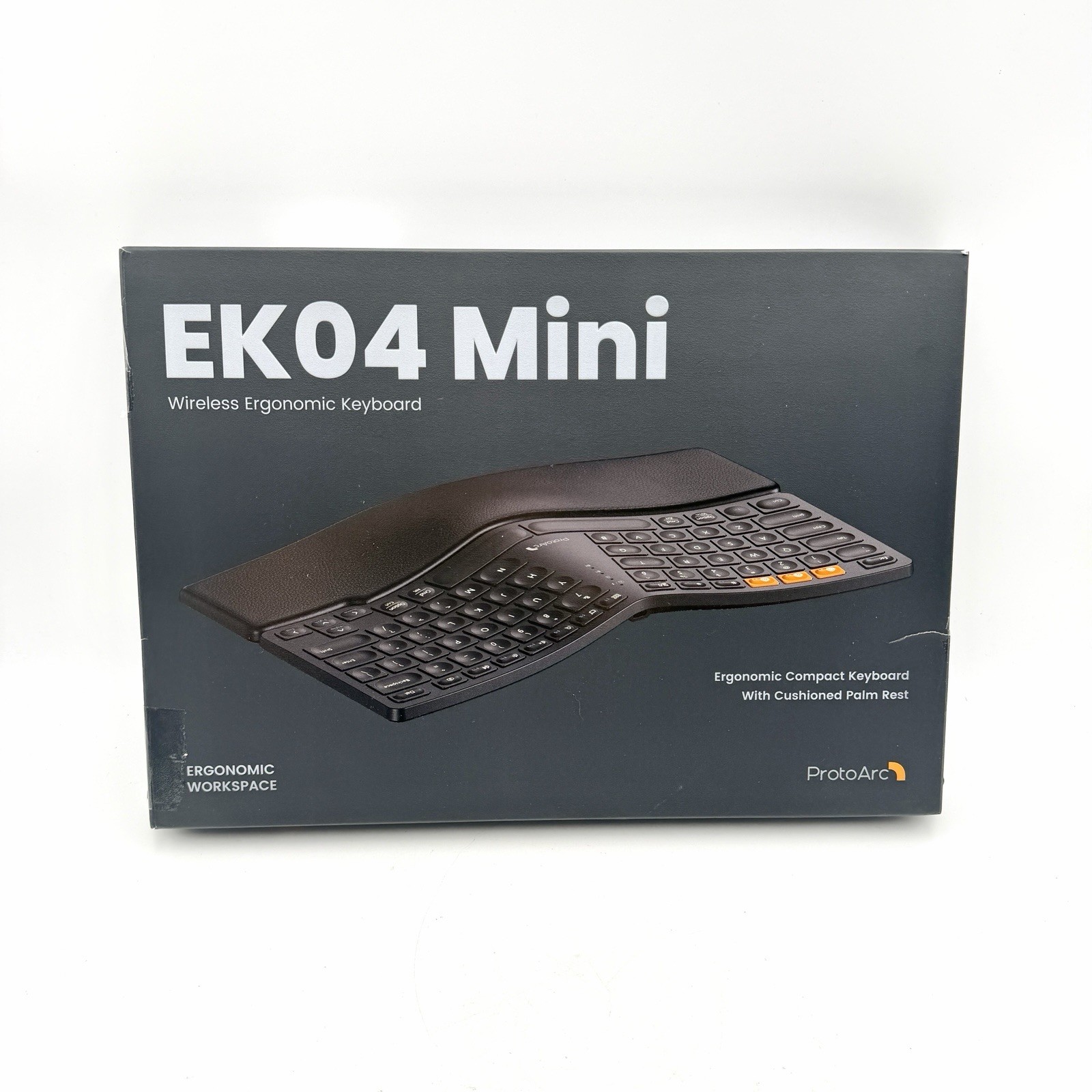 ProtoArc EK04 Mini Compact Wireless Ergonomic Keyboard - Space Gray New