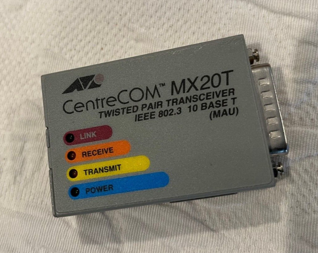 Allied Telesyn CentreCOM AT-MX20T Twisted Pair Transceiver