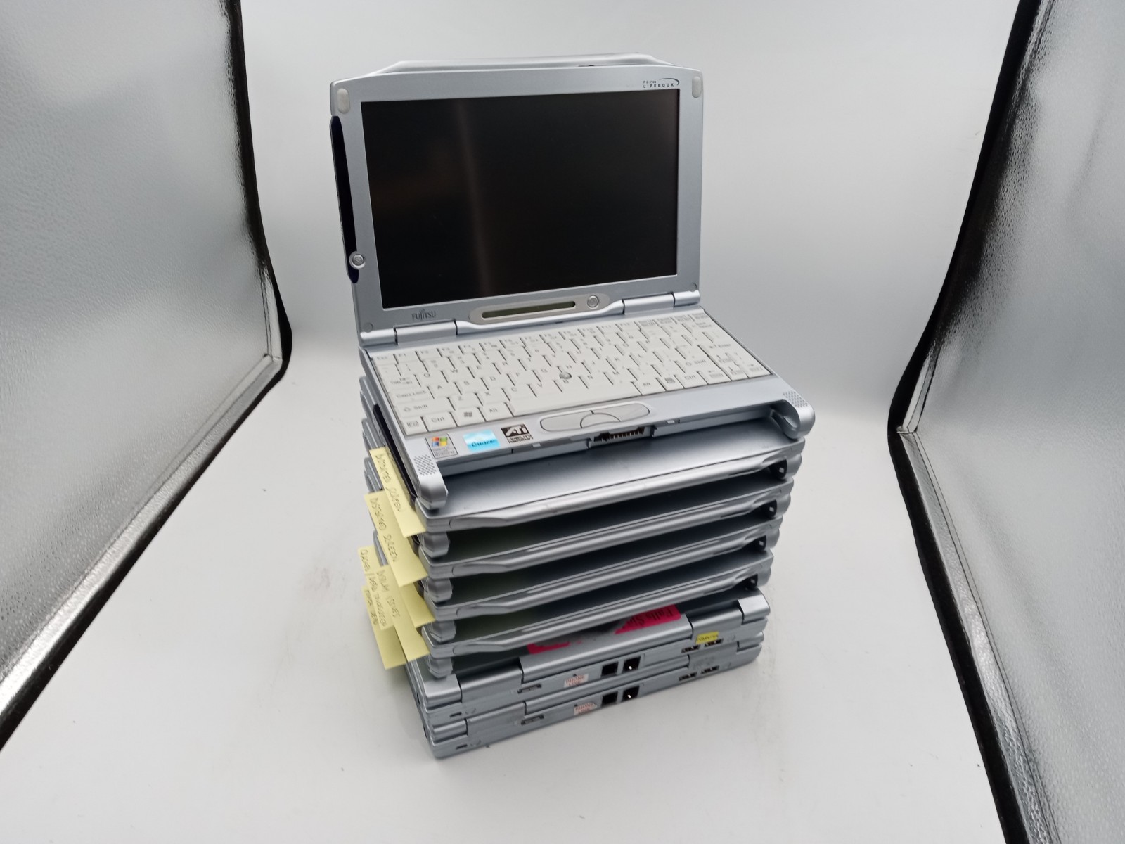 Lot of 7 - Fujitsu Lifebook P1120 8.9" Touch Crusoe 800MHz 240MB RAM *READ* -RR