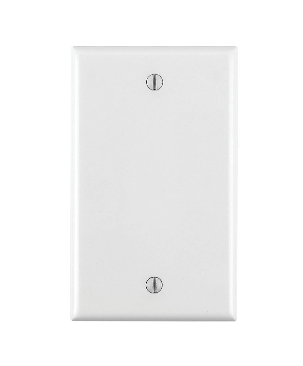 Leviton 1-Gang No Device Blank Wallplate, Standard Size, Thermoplastic Nylon, Bo