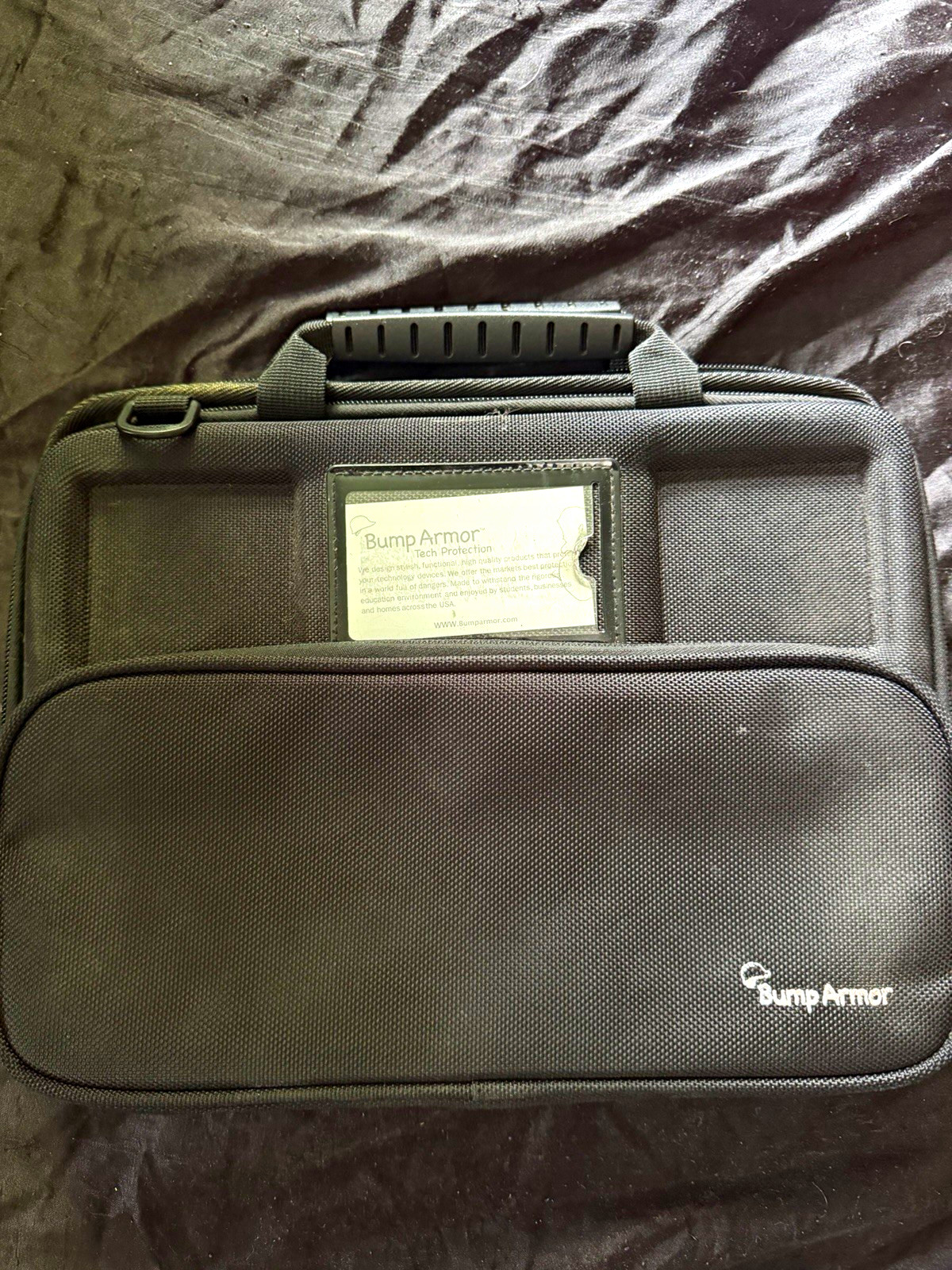 Bump Armor Tech Chromebook 11in Padded Nylon Sleeve Case w/ Handle, Black