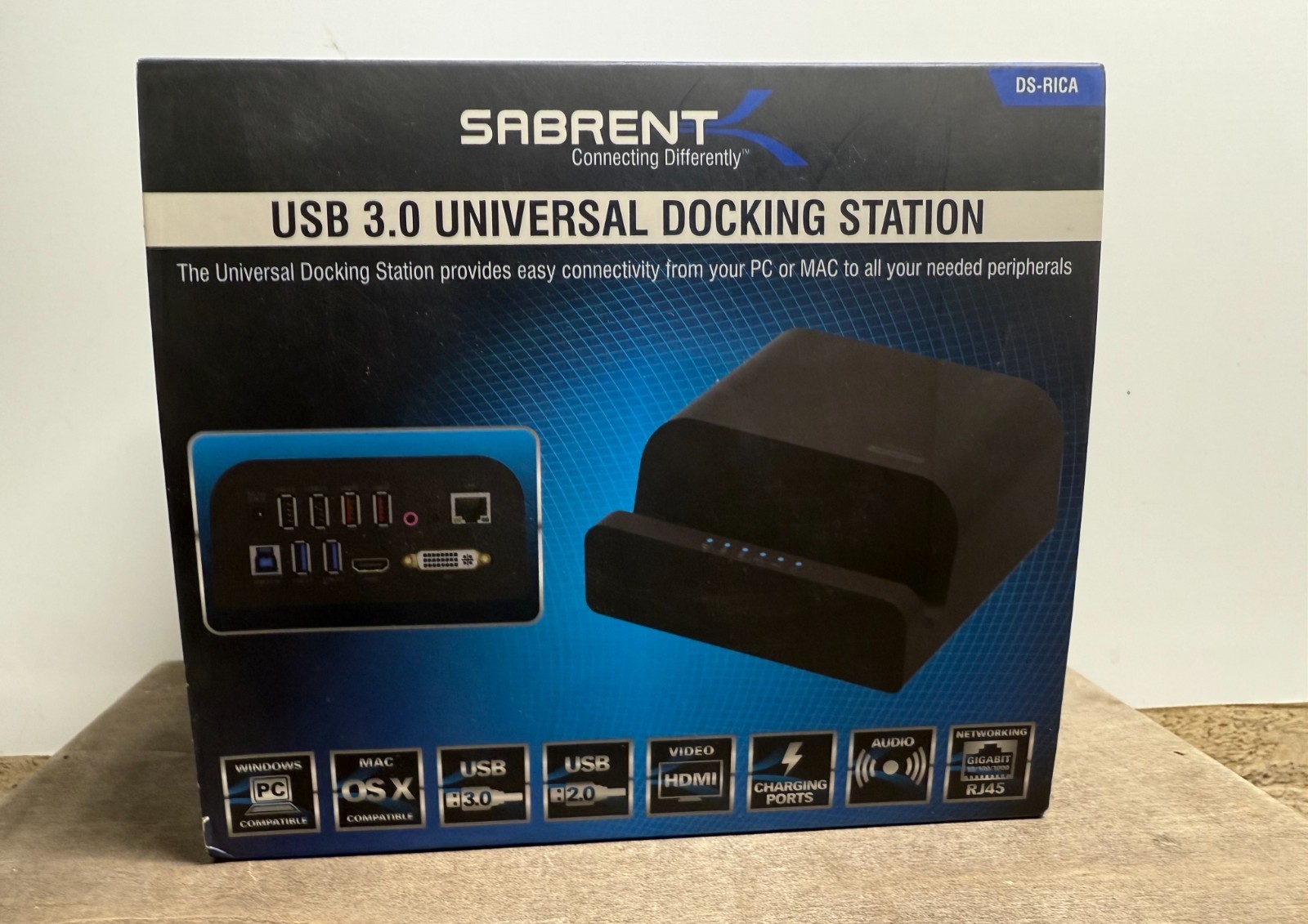Sabrent DS-RICA Black USB 3.0 Universal Docking Station For Tablets And Laptops