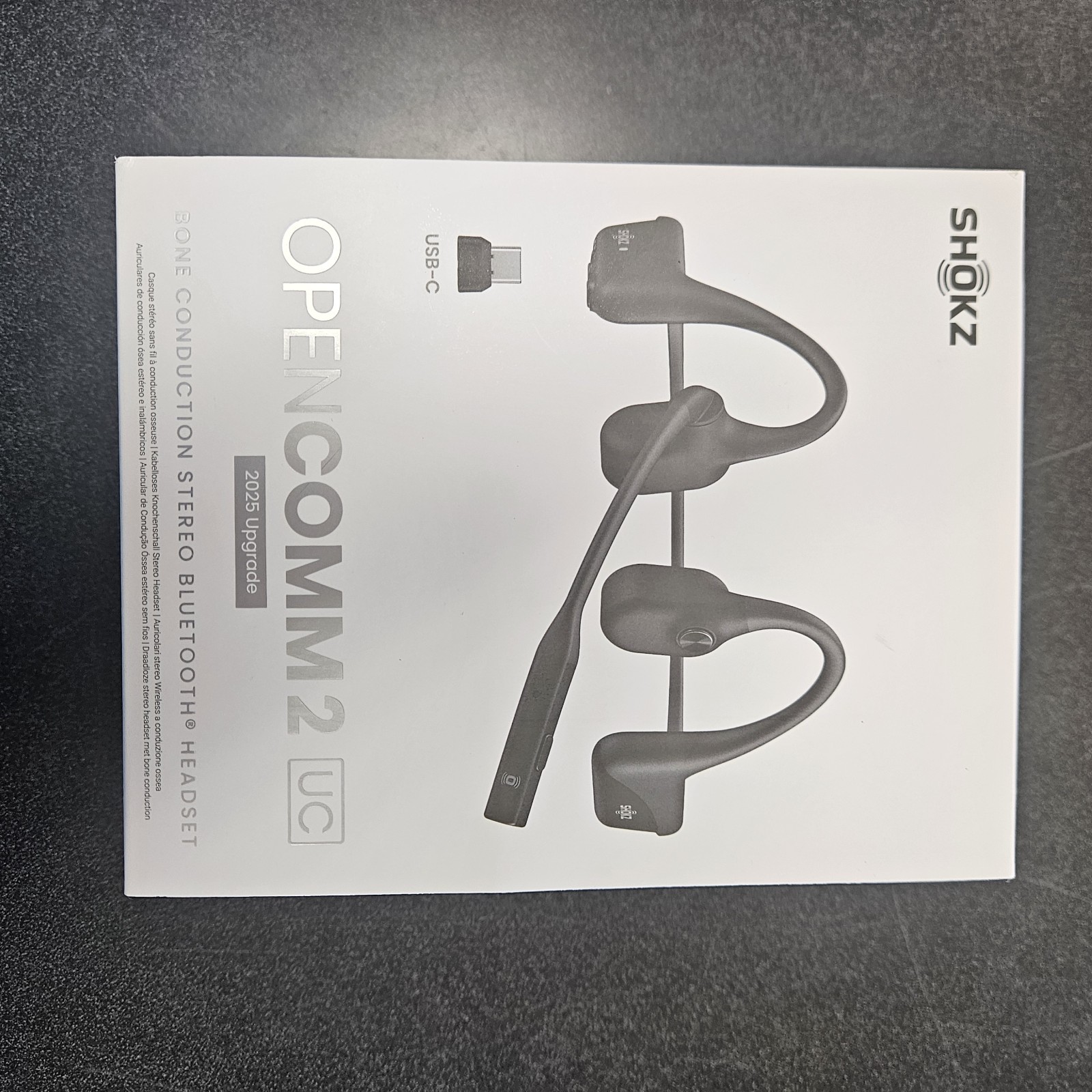 Shokz OpenComm2 UC 2025 Upgrade - Open-Ear Wireless Computer Headset with Boom M