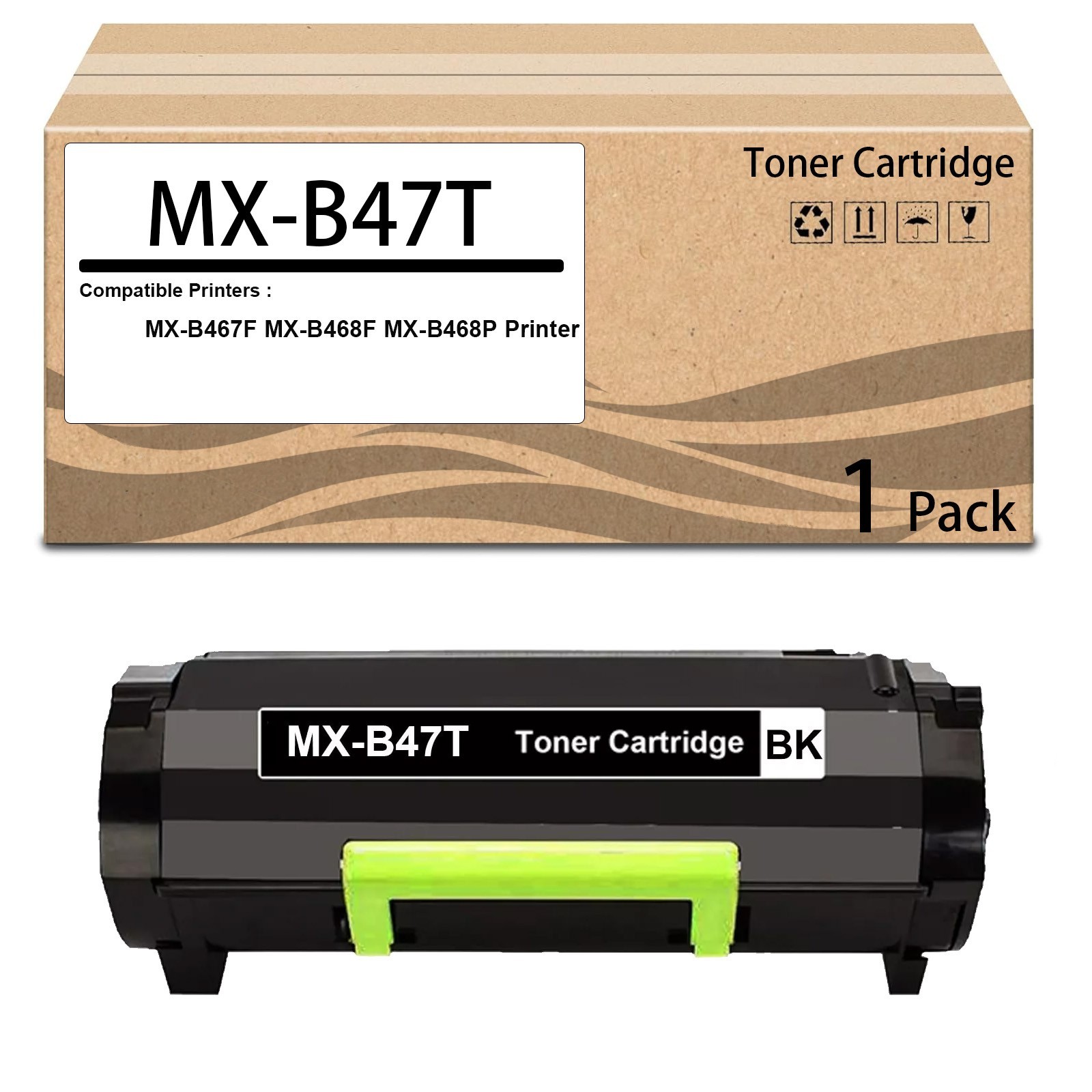 1 Pack MX-B47T MXB47T Toner Cartridge for MX-B467F MX-B468F MX-B468P Printer