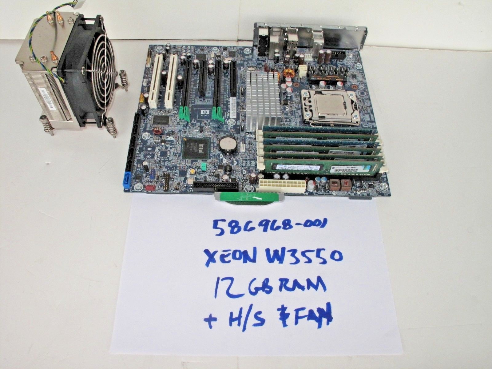 HP Z400 Motherboard WITH XEON W3550 + 12GB Ram 586968-001