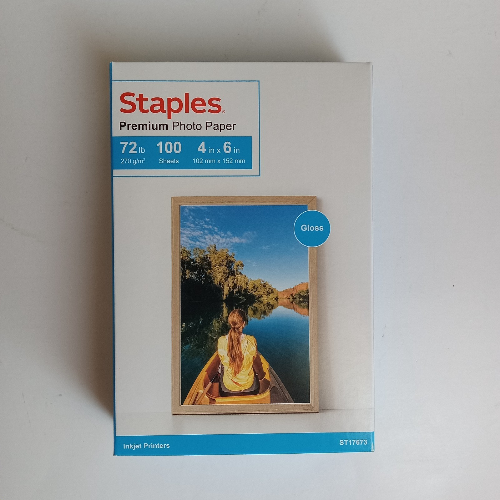 Staples Premium Photo Paper Gloss -NEW Open Box 92 Sheets, 4" x 6" - FAST SHIP