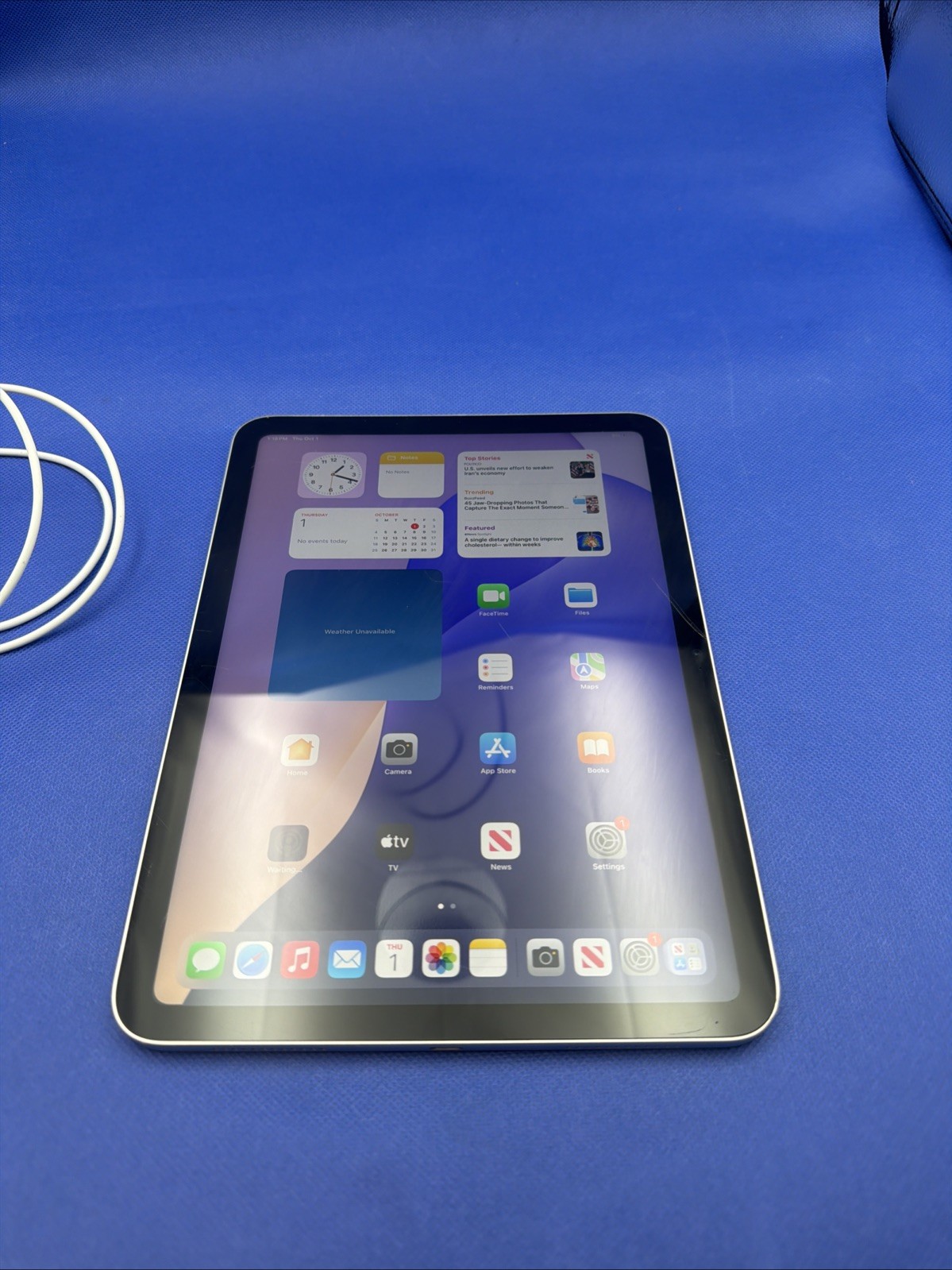 Apple iPad 10 (10th Gen, 2022), A2696, 64GB, Wi-Fi, 10.9 in, Silver, iOS