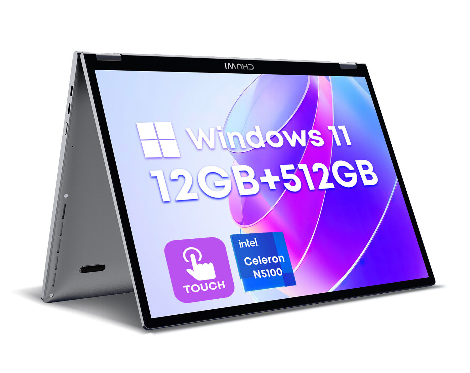 CHUWI MiniBook X 10.51'' Touchscreen Laptop Intel N100 360° Rotation12+512G W11