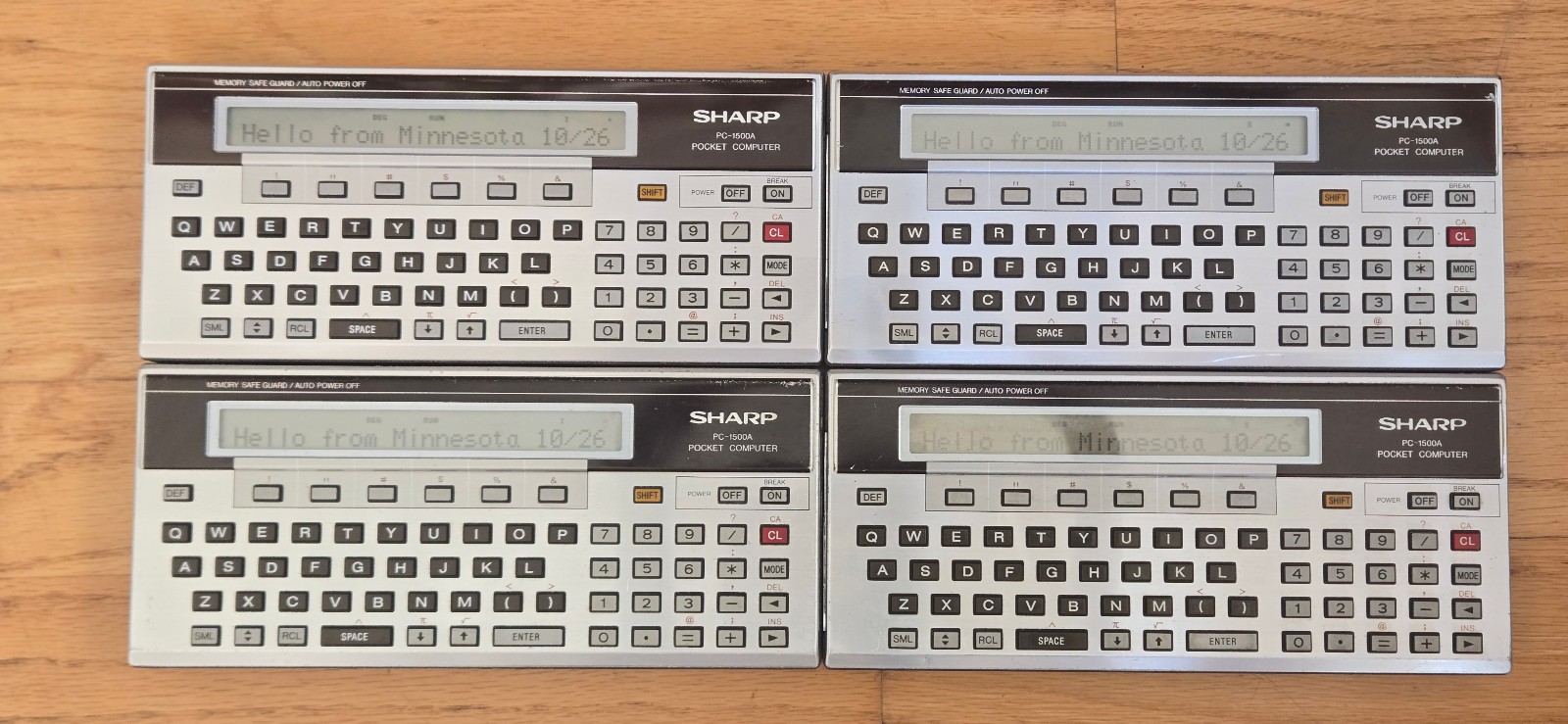 Excellent condition working SHARP PC-1500A + CH-161 16KB RAM