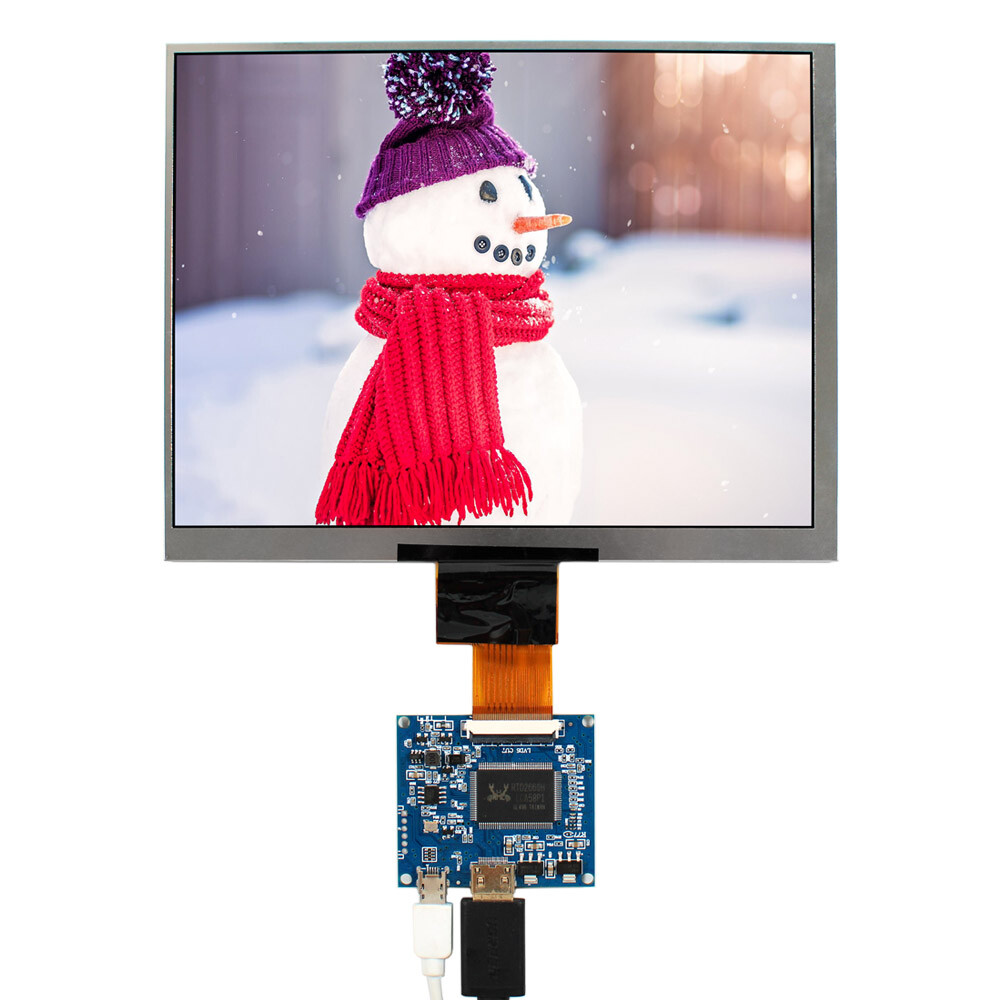 8inch HJ080IA-01E 1024X768 IPS LCD Screen With HD Board 5VDC Power No OSD