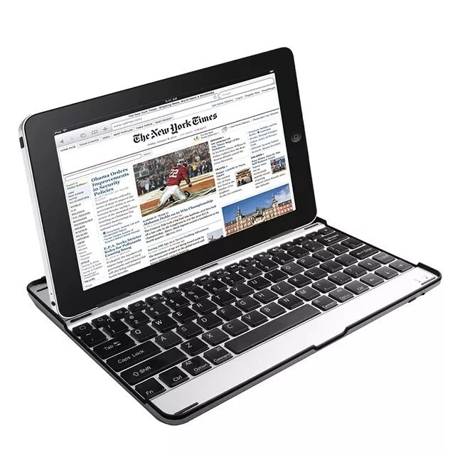 Ultra-thin Aluminum Wireless Keyboard Case Cover For ipad 2/3/4