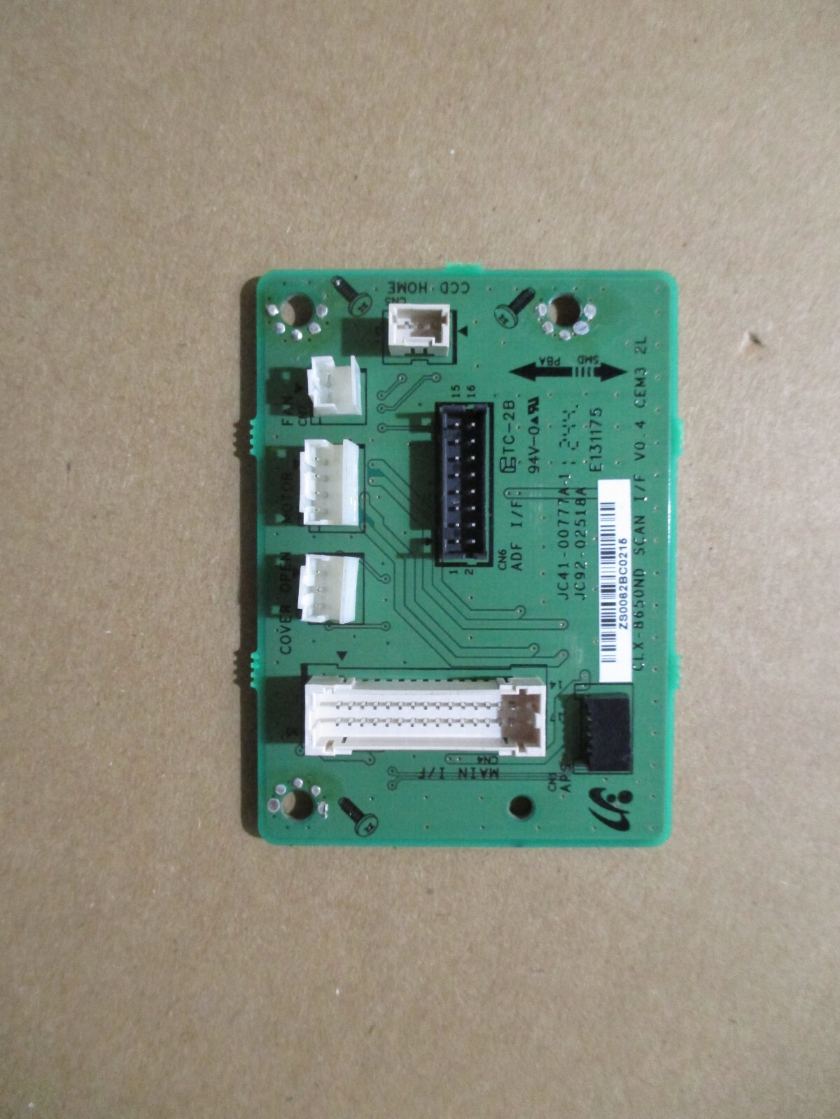 Samsung JC92-02518A CLX-8650ND PBA-SCAN IFJC41-00777A-1 FOR CLX-8650ND
