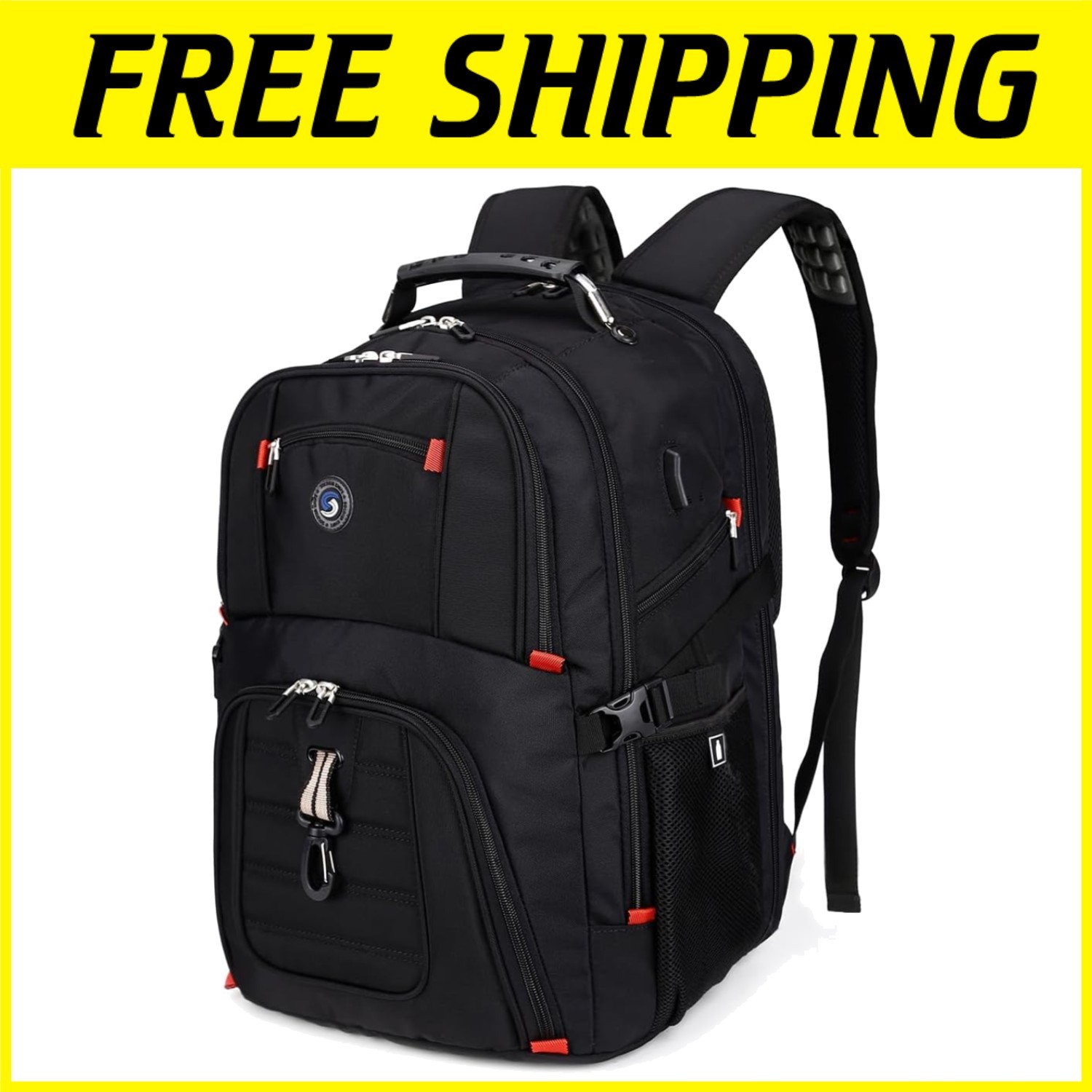 50L Travel Laptop Backpack with USB Charging Port%
