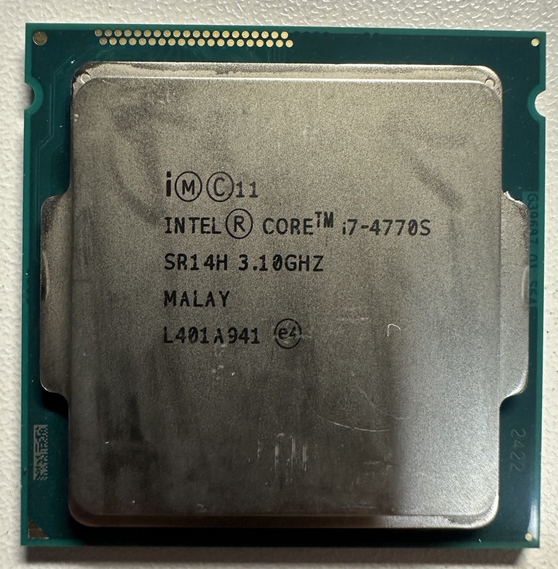 Intel Core i7-4770S FCLGA1150 3.10 GHz 4C/8T 8MB 5GT/s 65W CPU Processor SR14H