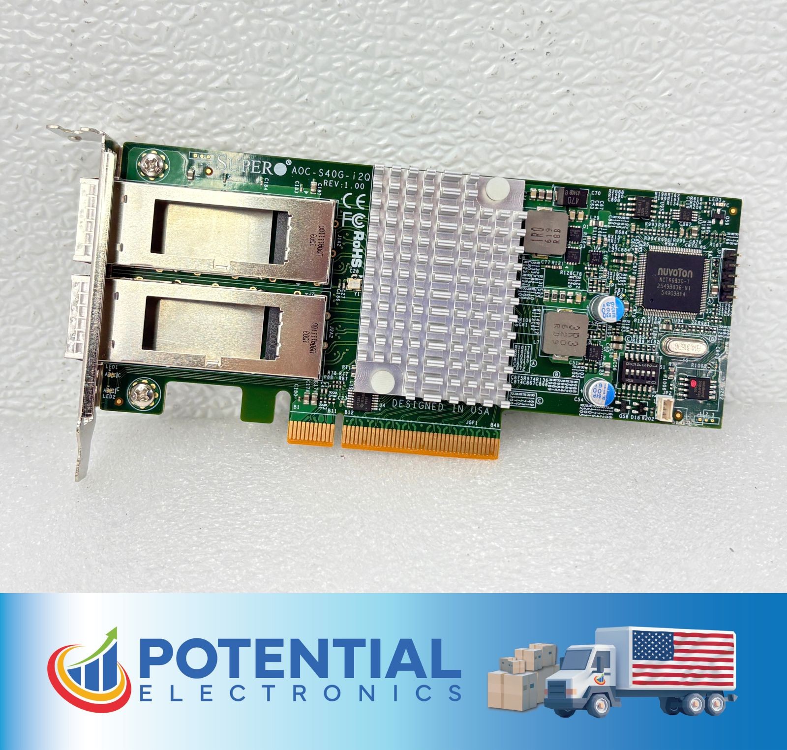 Pre Owned | Supermicro AOC-S40G-i2Q Dual-Port 40Gb Ethernet QSFP+ Network Card