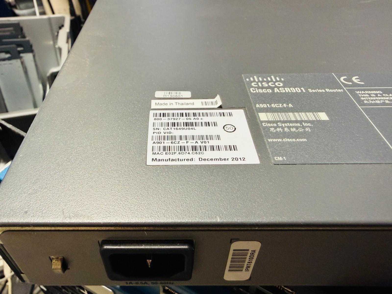 Cisco ASR 901 A901-6CZ-F-A Aggregation Services Router