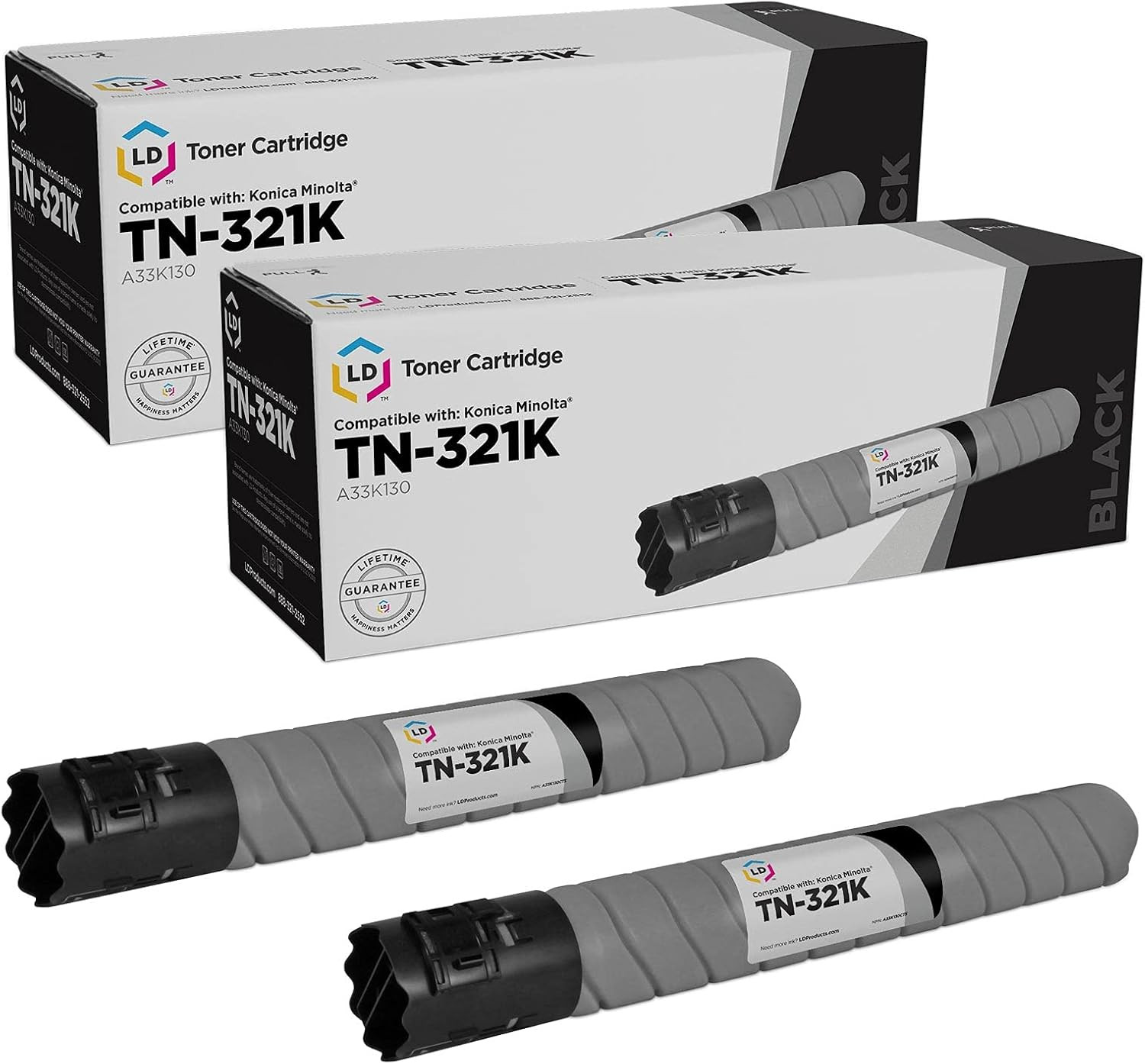 Products Compatible Toner Replacement for Bizhub: C364 (Black 2-Pack)