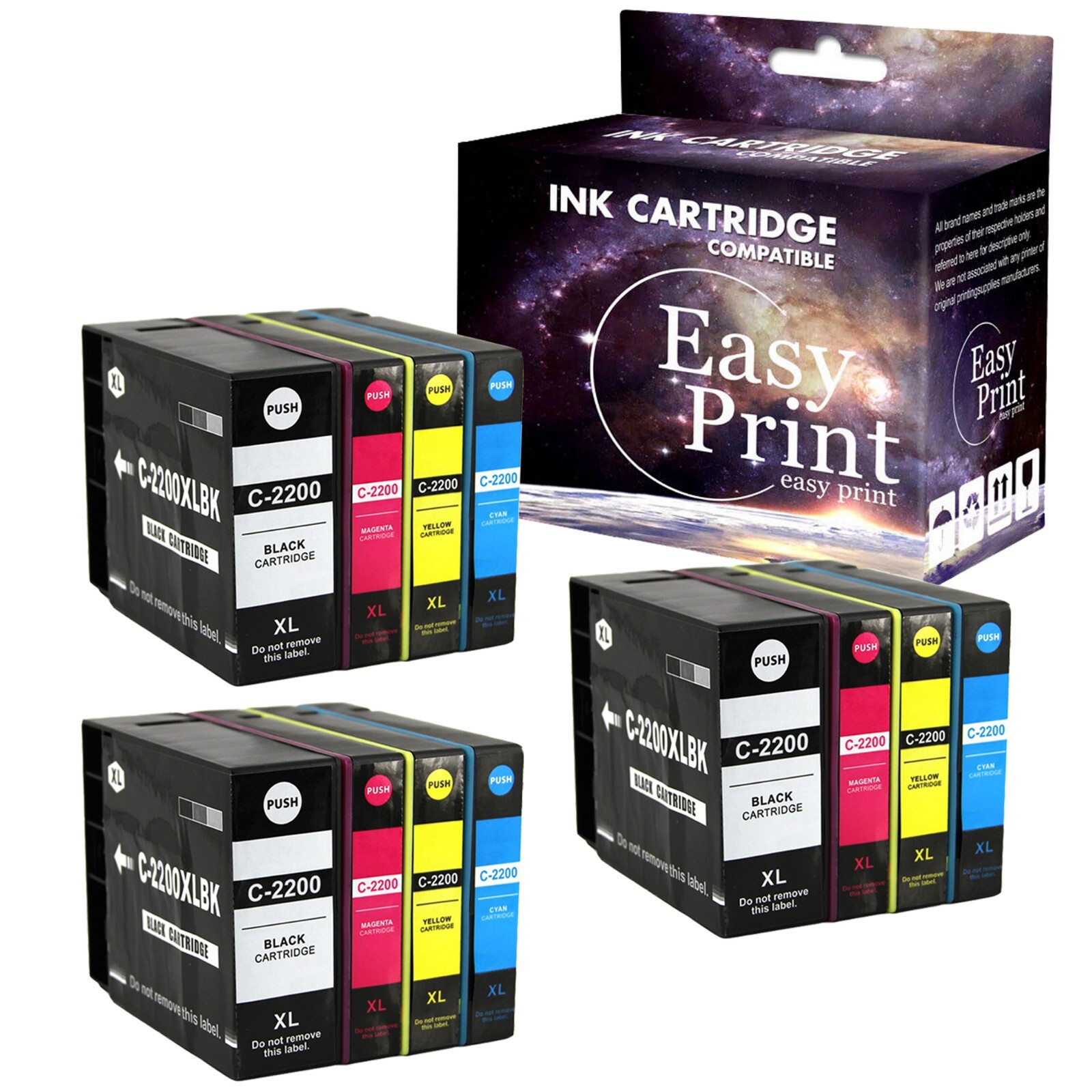 12PK PGI-2200 PGI2200 Ink Cartridge PGI2200XL for iB4120 MB5420 MB5320 Printer