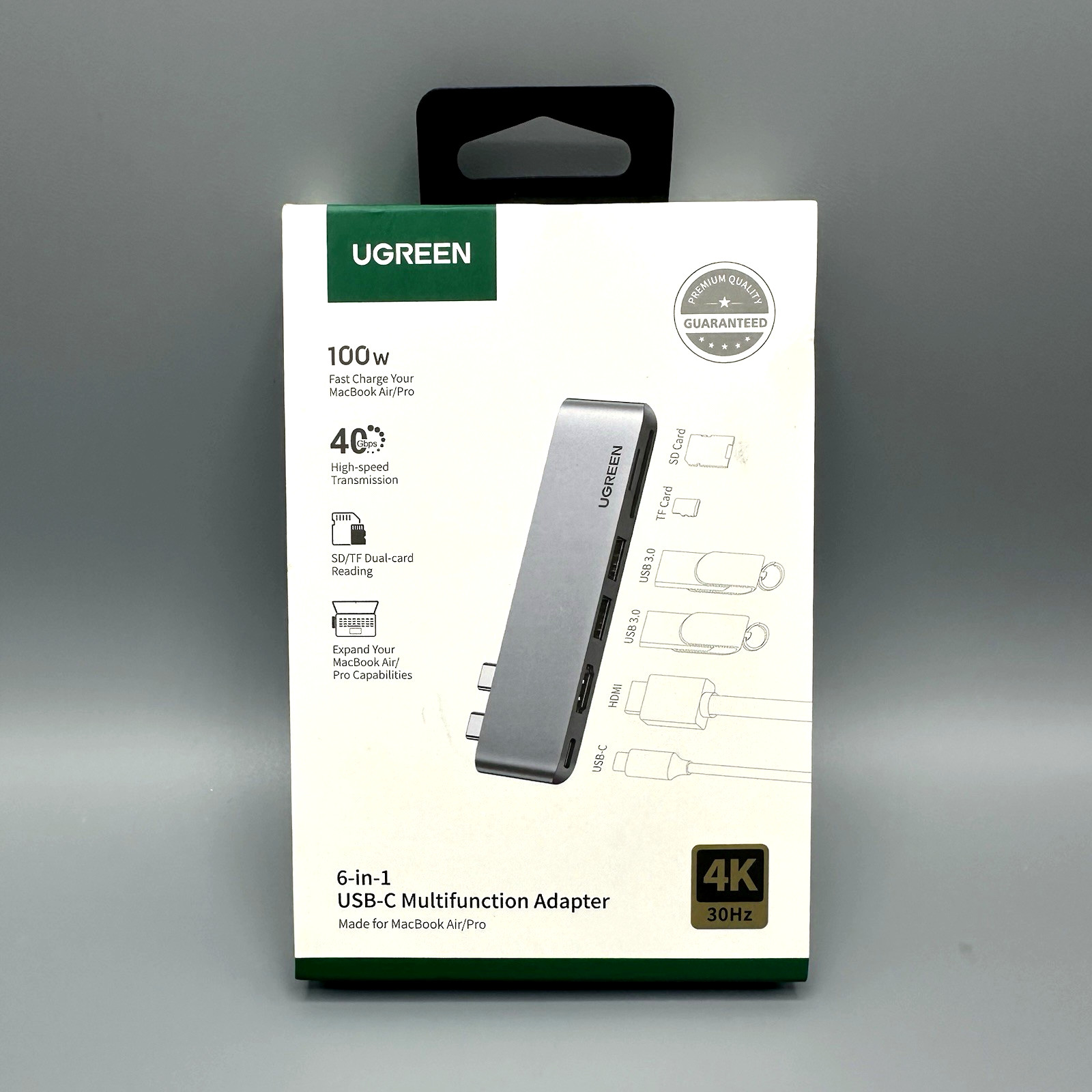 🔥 UGREEN 6-in-2 USB-C Hub MacBook Pro Air HDMI Thunderbolt 3 100W NEW