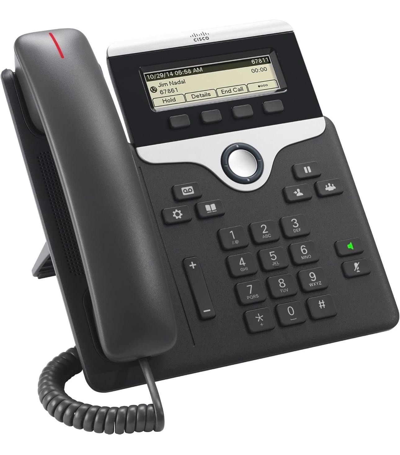New. Cisco 7811 IP Phone - Corded - Wall Mountable, Desktop - Charcoal - K62