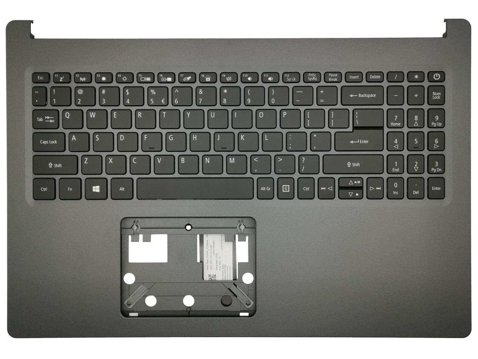 Acer Aspire A515-55 Palmrest Cover US International Keyboard 6B.HSKN7.030