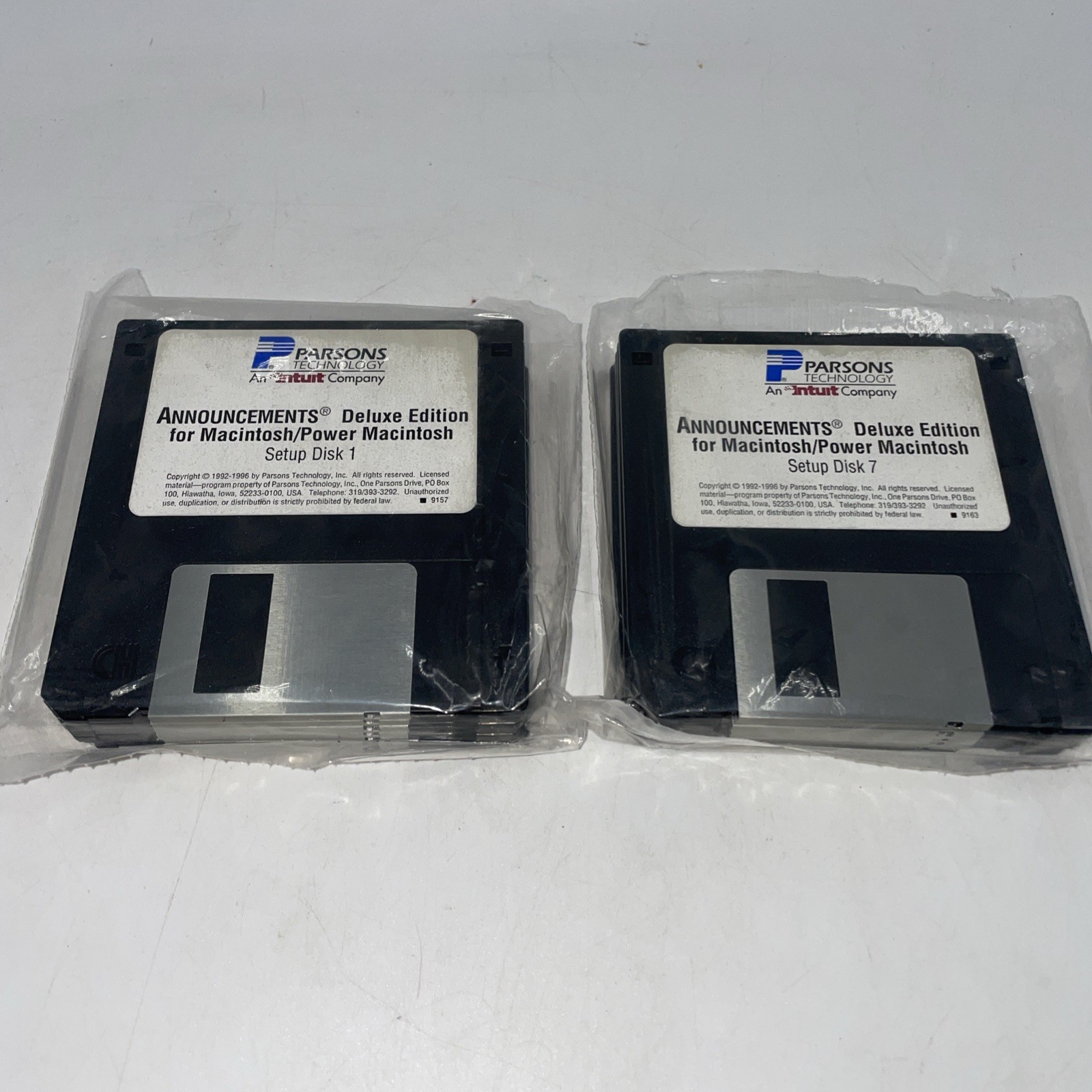 Parsons Technology- Announcements Deluxe Edition for Macintosh on 3.5” Floppy 