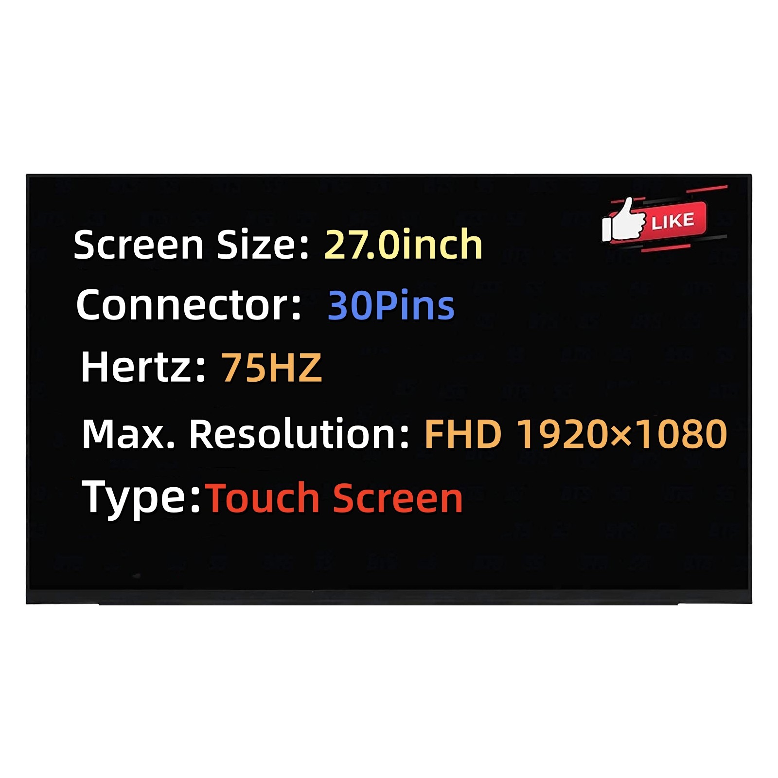 27in for HP N43703-002 N55390-281 FHD 1920x1080 30 pins LCD Touch Screen Display